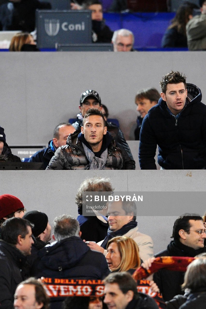  Fotboll, Serie A, AS Roma - Cagliari: Francesco Totti in tribuna.