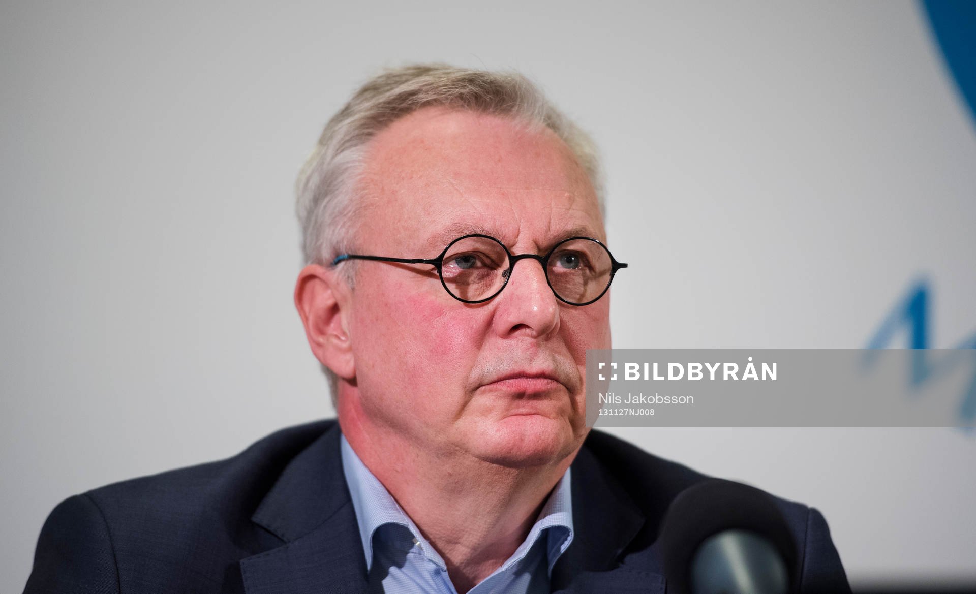 Malmö FFs Per Nilsson, VD, håller presskonferens och