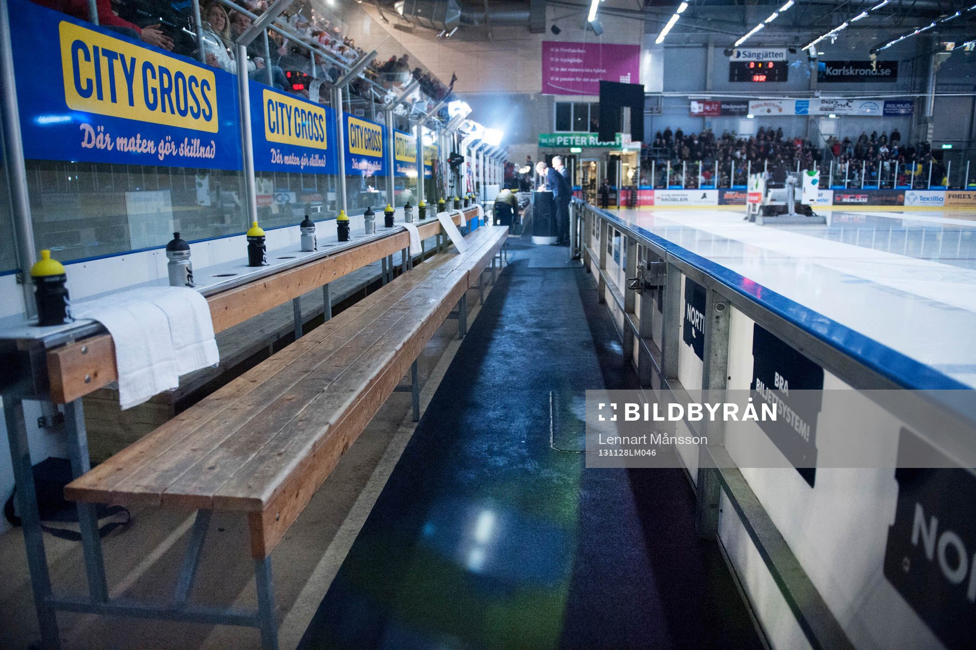 Tomt bås  i matchen i ishockeyallsvenskan mellan