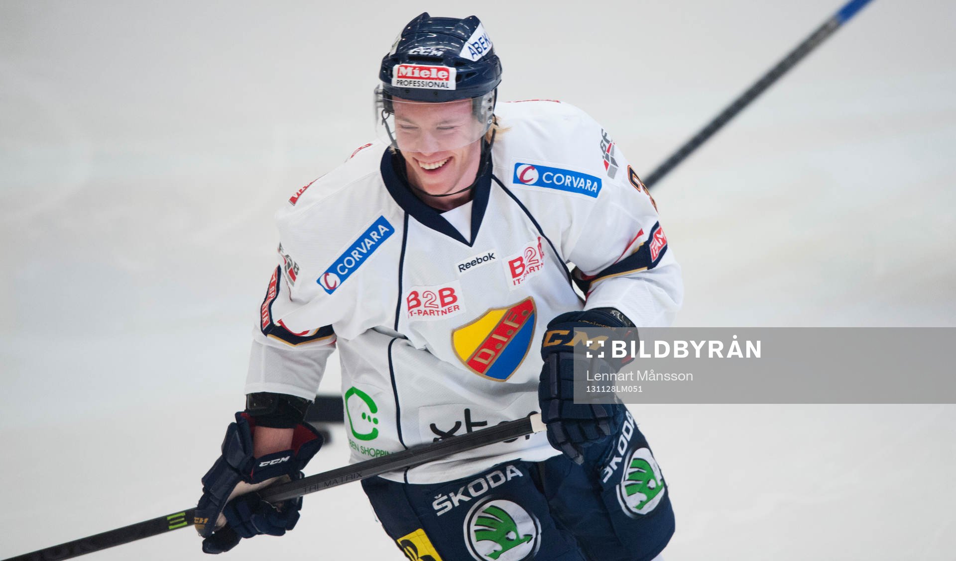 Djurgårdens Samuel Löfquist  i ishockeymatchen i