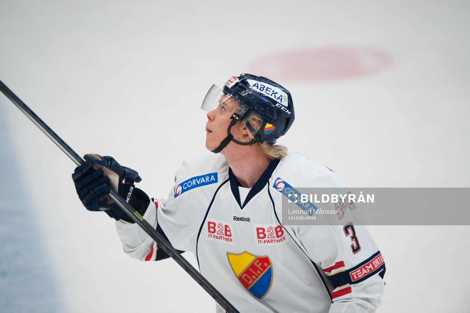 Djurgårdens Samuel Löfquist  i ishockeymatchen i