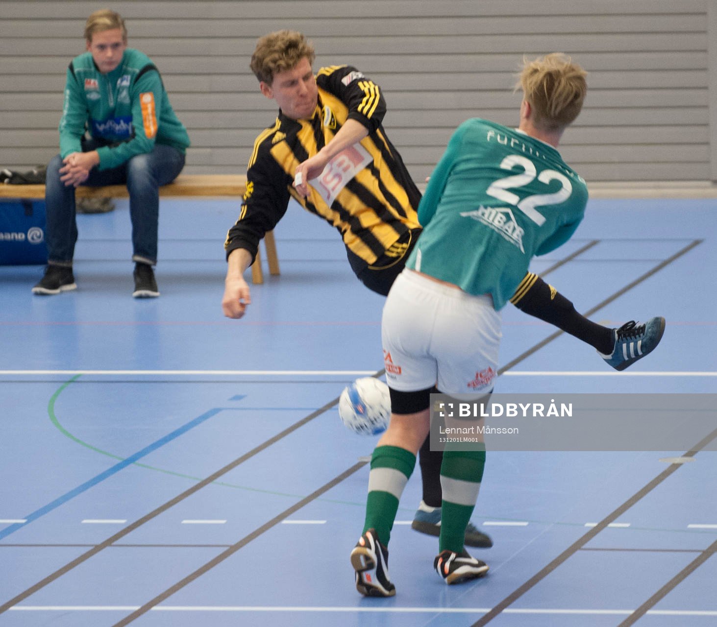 IFK Hässleholms Jonathan Nilsson i matchen i  innefotboll