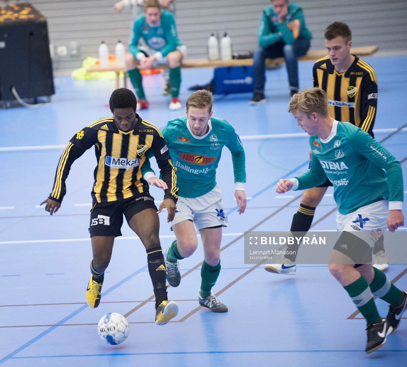 IFK Hässleholms Edem Hetcheli i matchen i innefotboll i