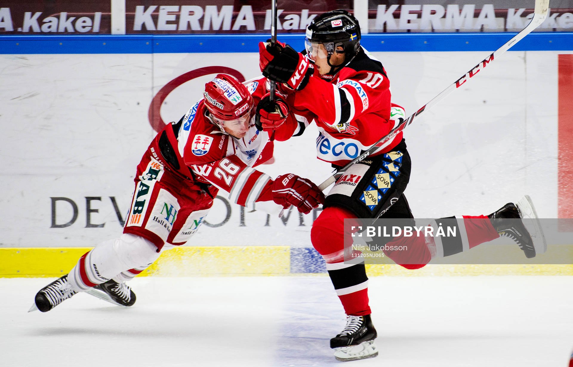 Timrås Patrik Norén och Malmö Redhawks  Robin Alvarez