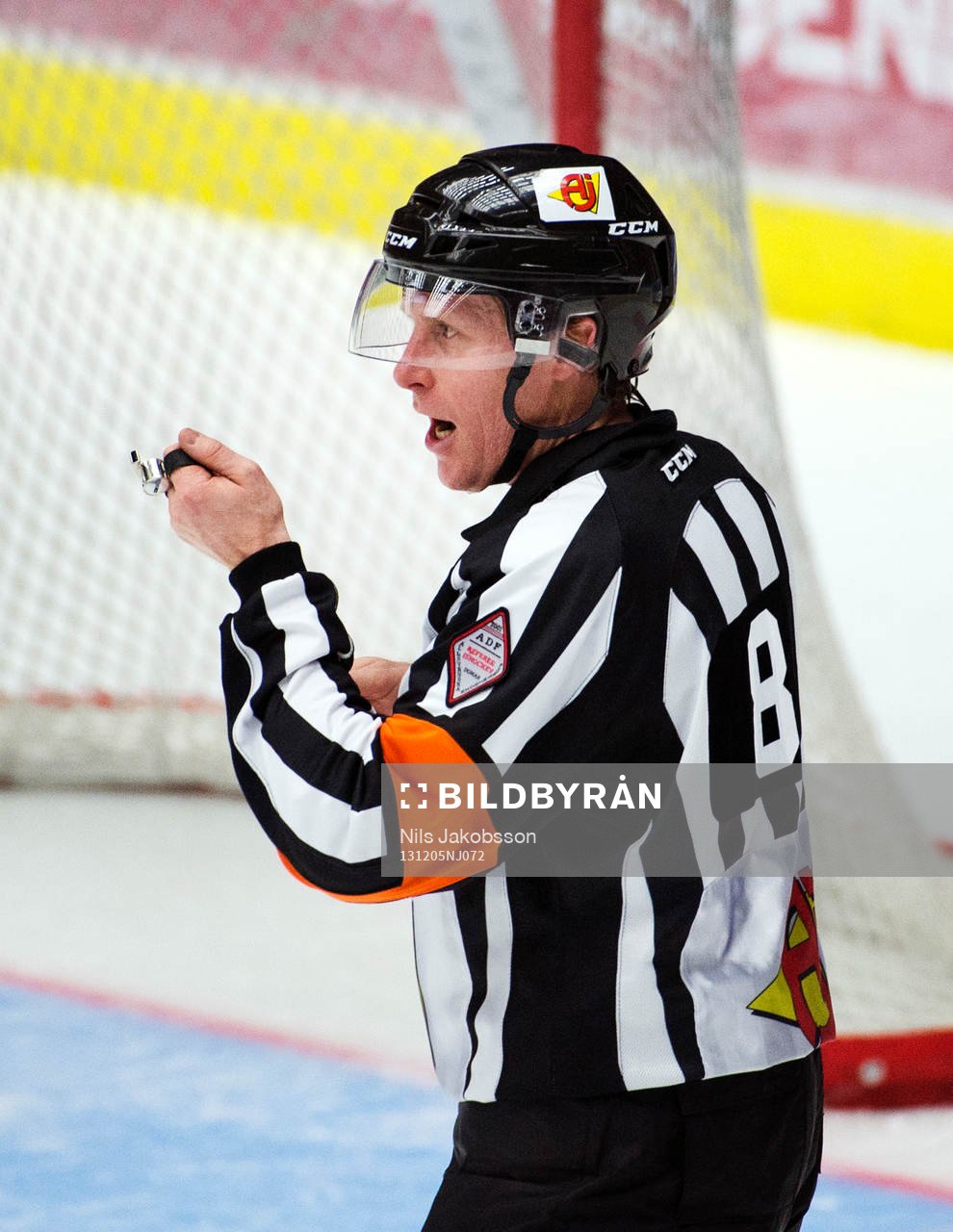 Domare Peter Lyth tar en utvisning för hakning