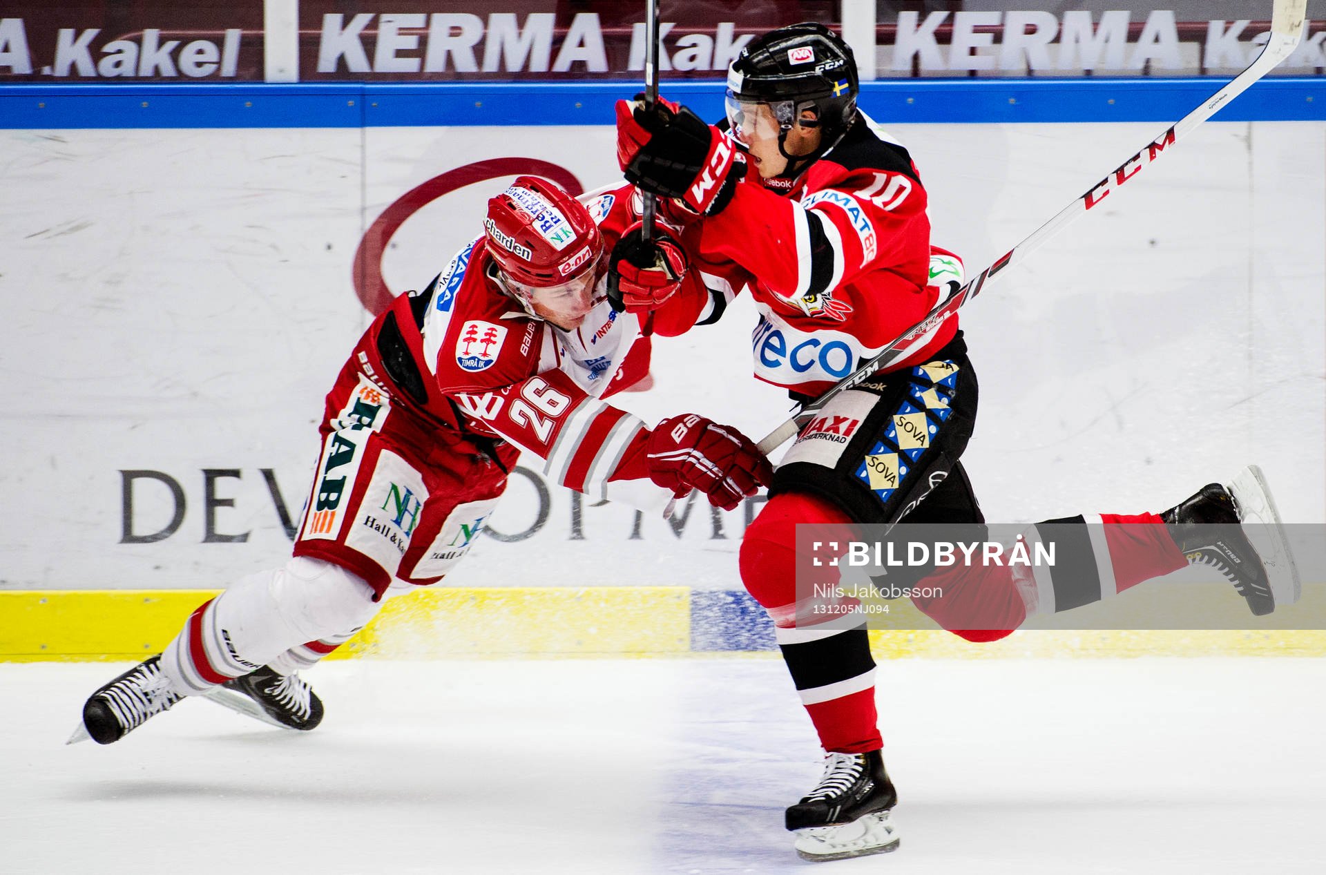 Timrås Patrik Norén och Malmö Redhawks  Robin Alvarez
