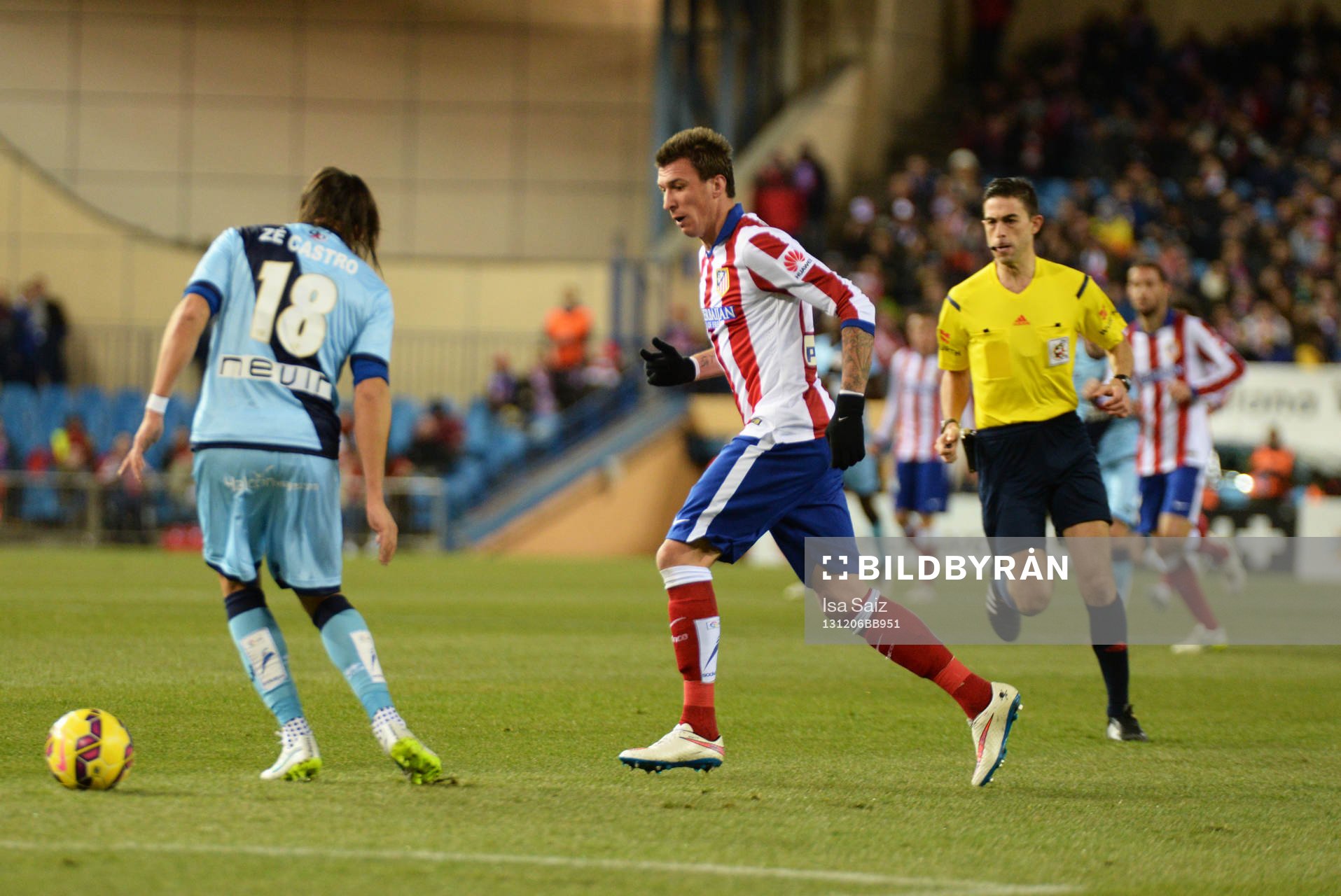 Mandzukic en el partido entre el Atletico de Madrid –