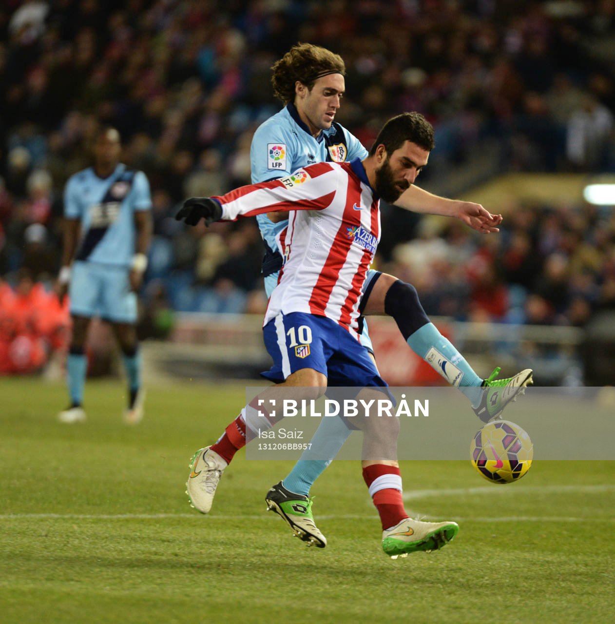 Turan en el partido entre el Atletico de Madrid – Rayo