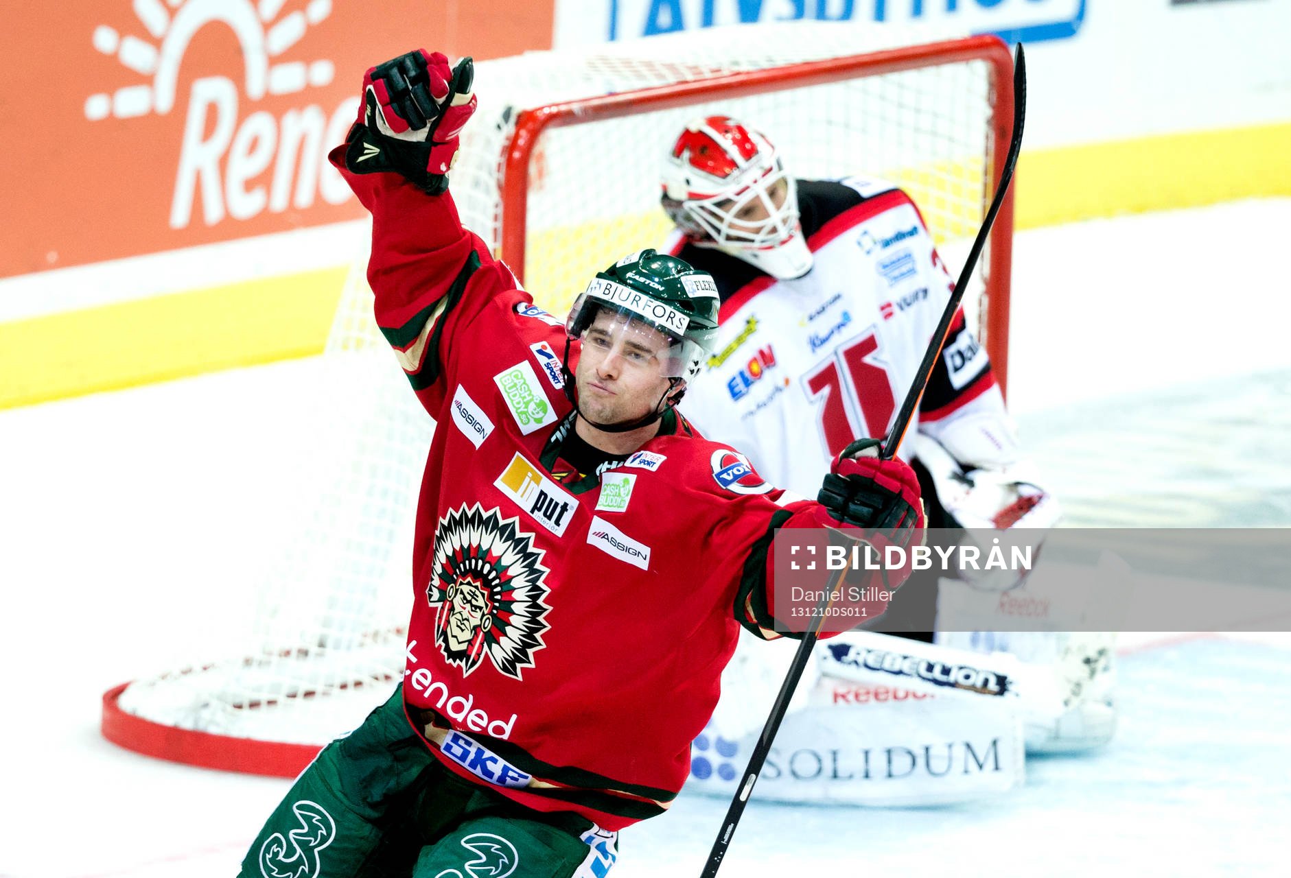 Frölundas Evan McGrath jublar