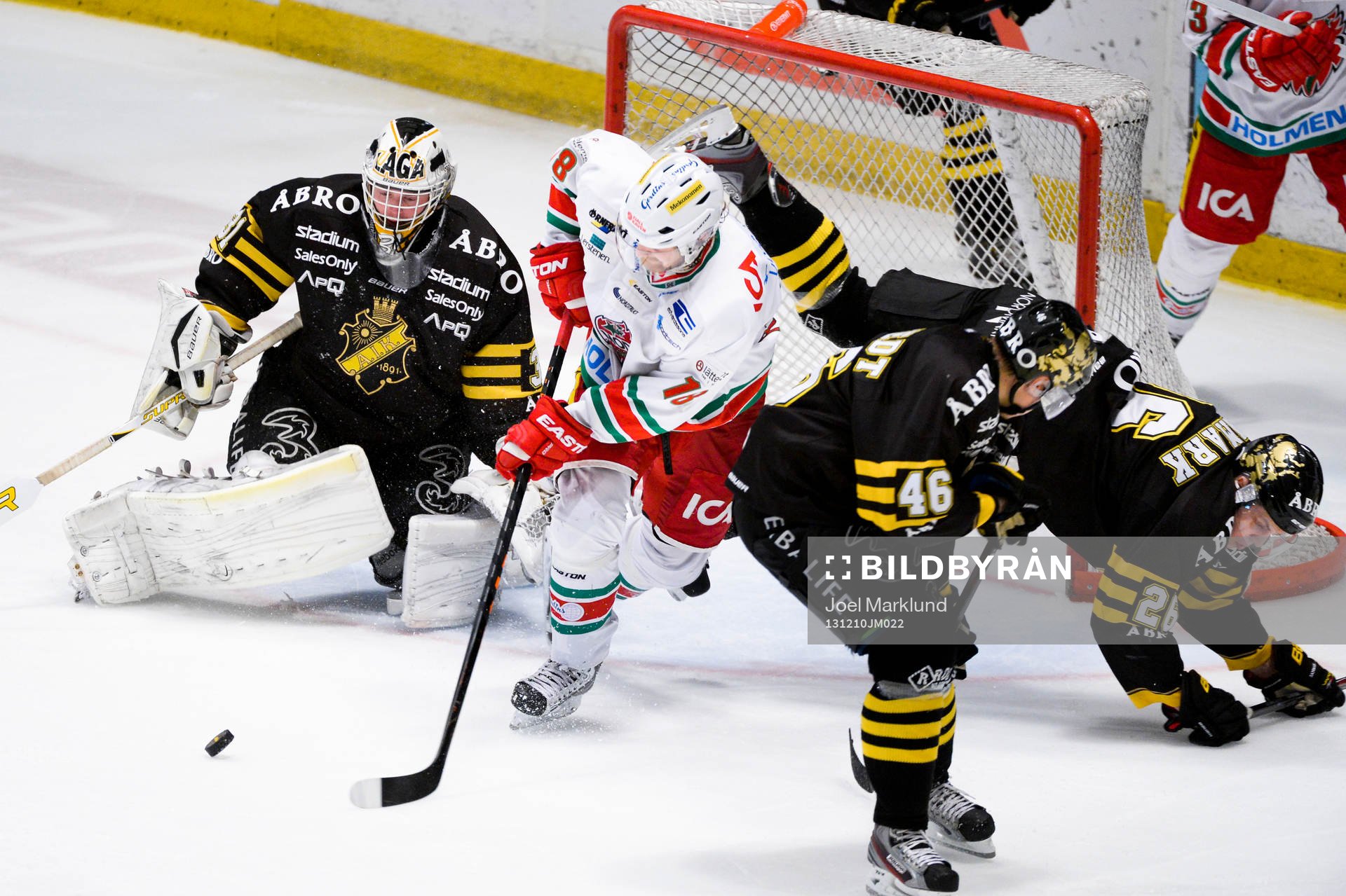 s målvakt Daniel Larsson, Teemu Ramstedt och Mattias