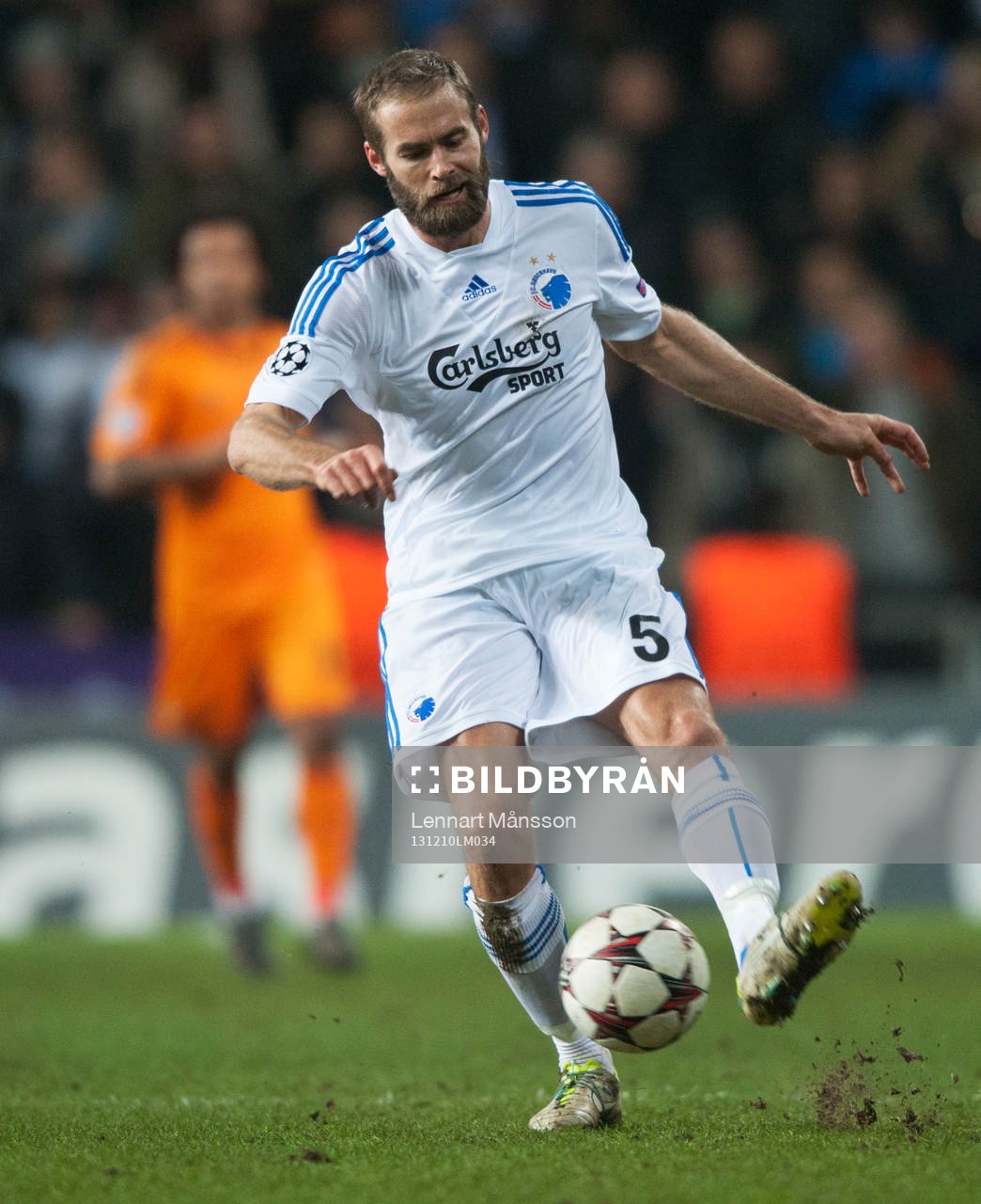 Köpenhamns Olof Mellberg och i matchen i Champions League