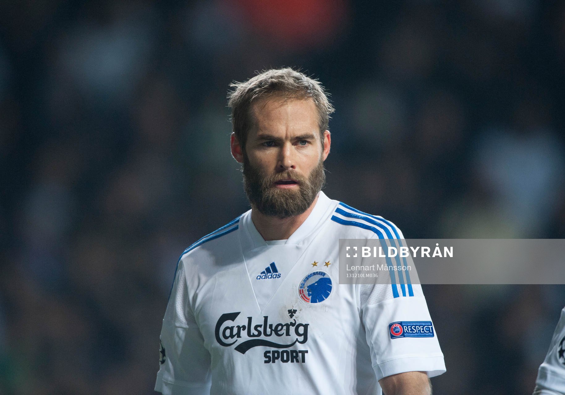 Köpenhamns Olof Mellberg och i matchen i Champions League