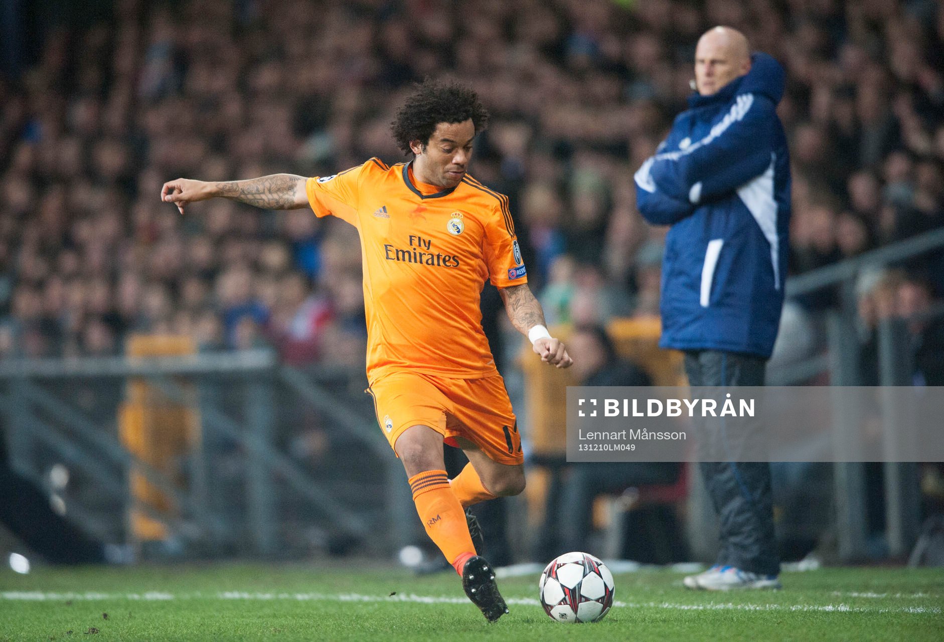 Real Madrids Marcelo i matchen i Champions League mellan FC