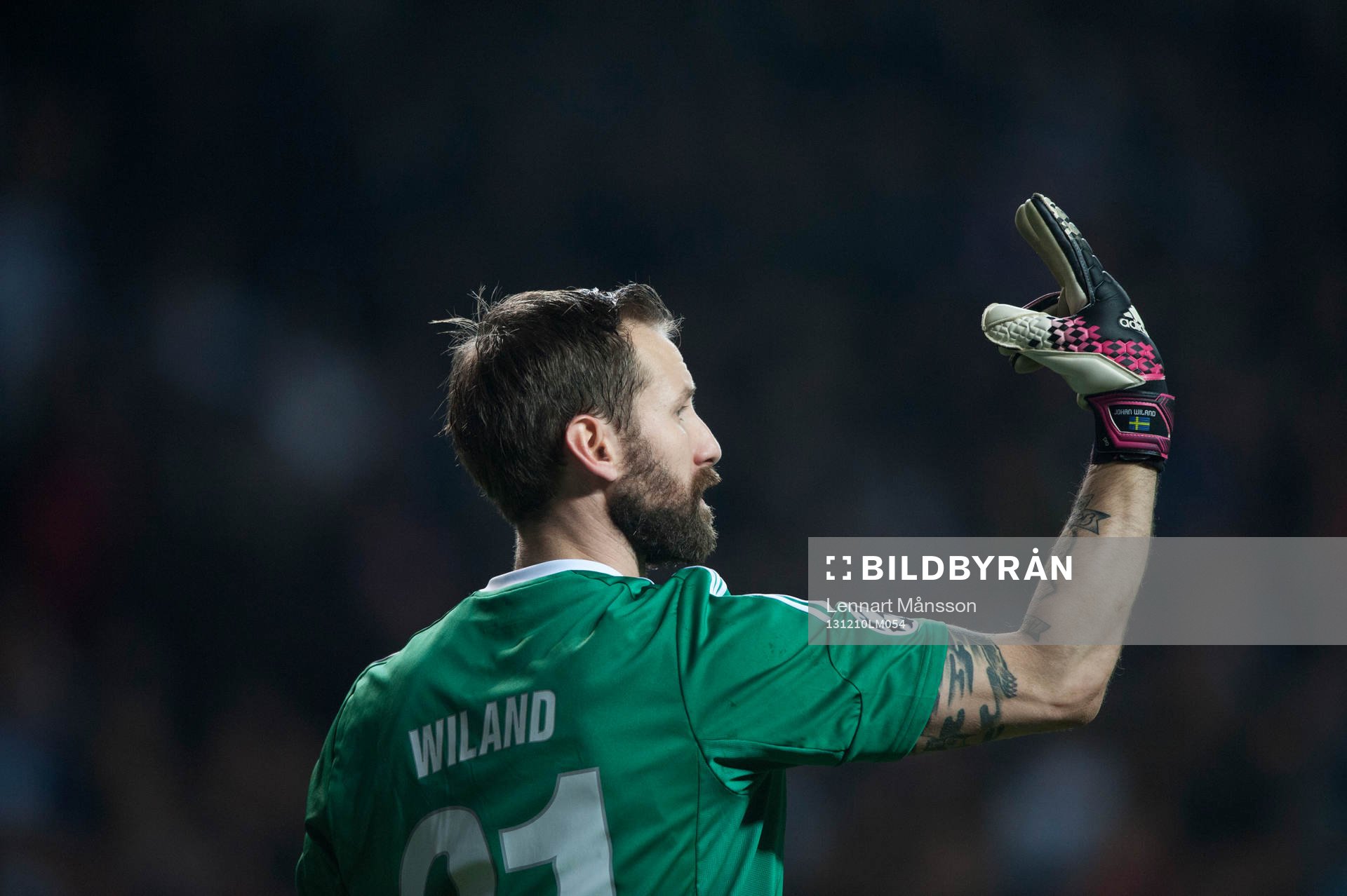 Köpenhamns målvakt Johan Wiland i matchen i Champions