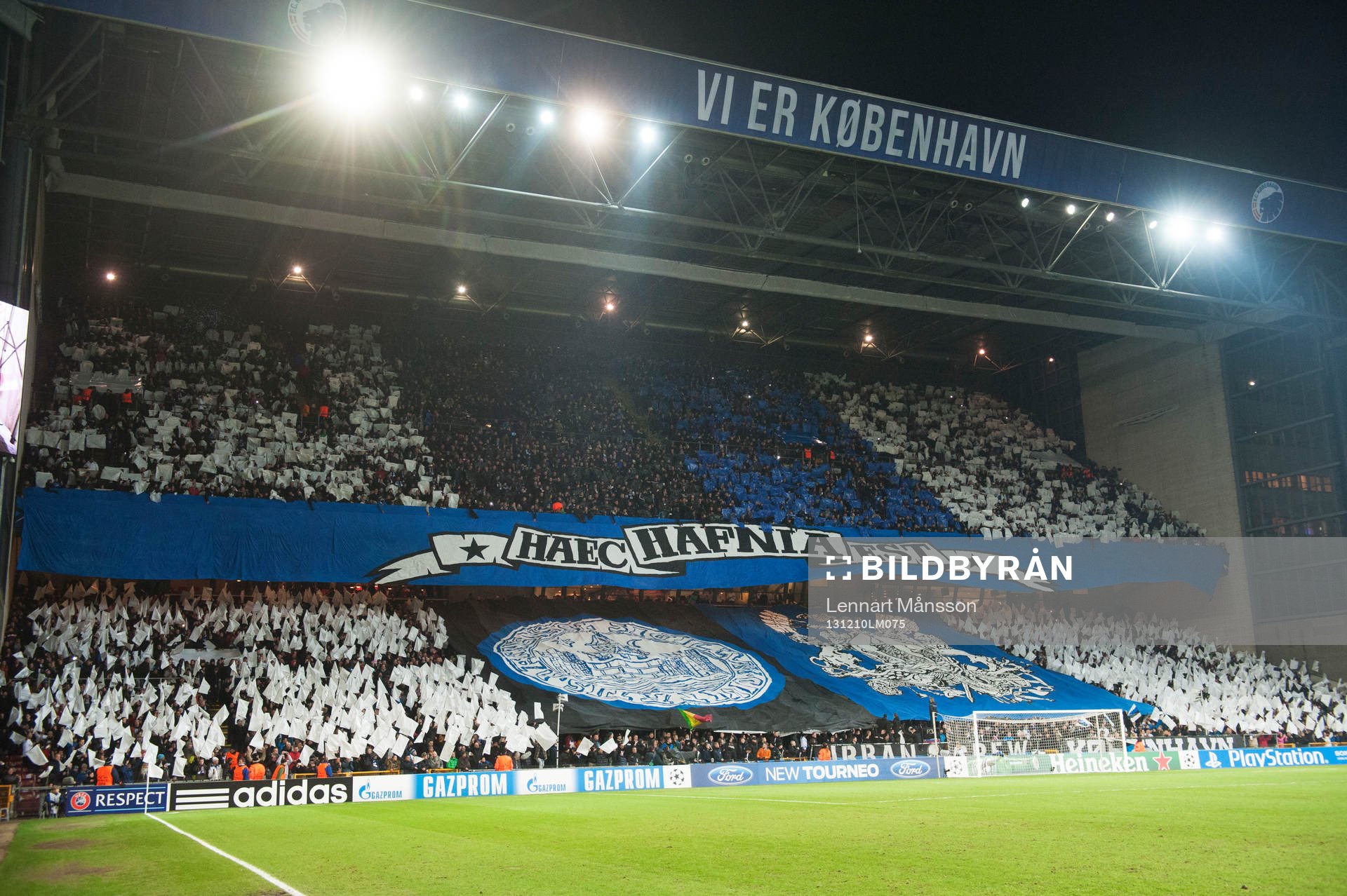 Tifo i Idrottsparken, Parken,  i matchen i Champions League