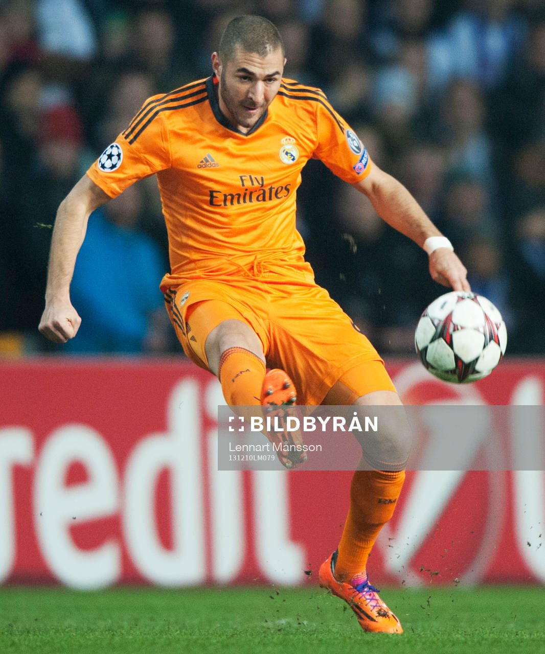 Real Madrids Karim Benxema  i matchen i Champions League
