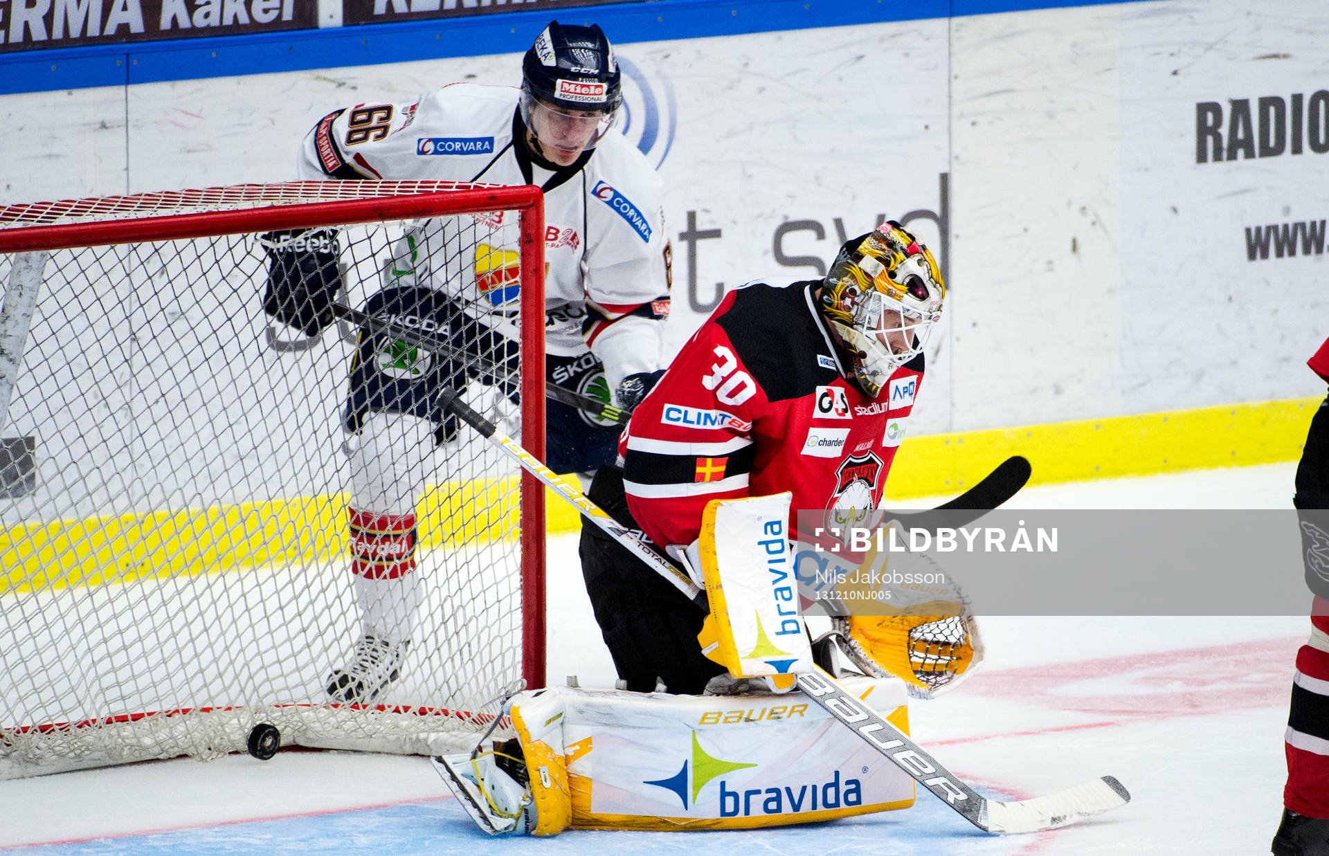 Malmö Redhawks målvakt Robin Rahm släpper in 0-1