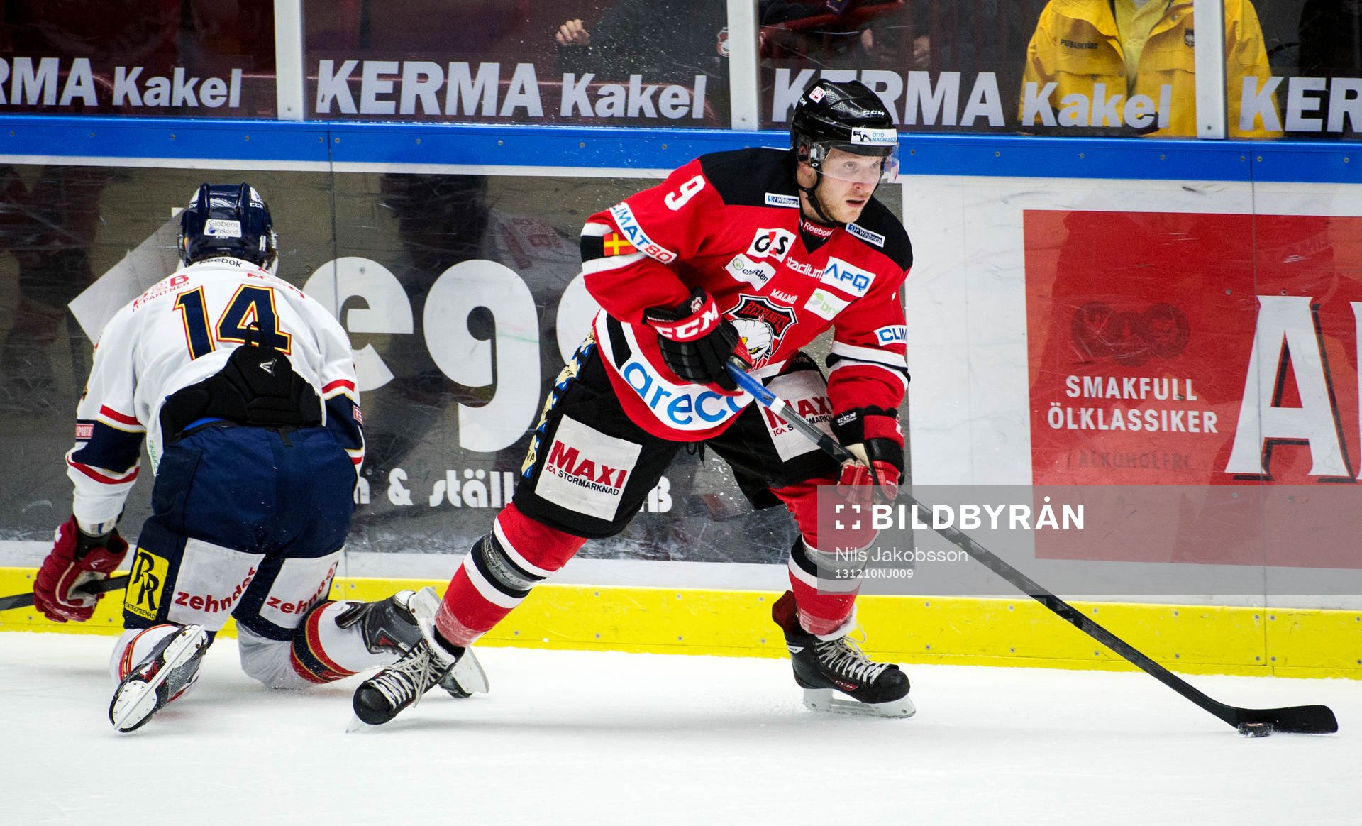 Djurgårdens Robin Dahlström och Malmö Redhawks Fredrik