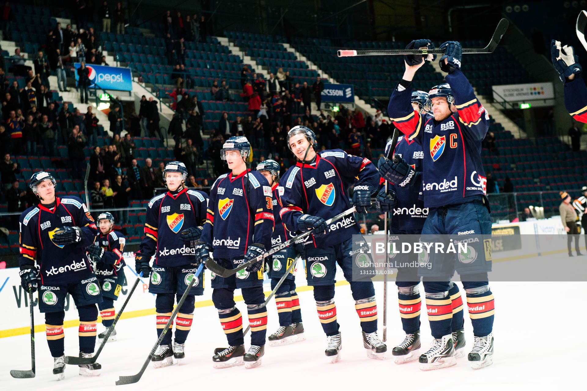 Djurgårdsspelare jublar