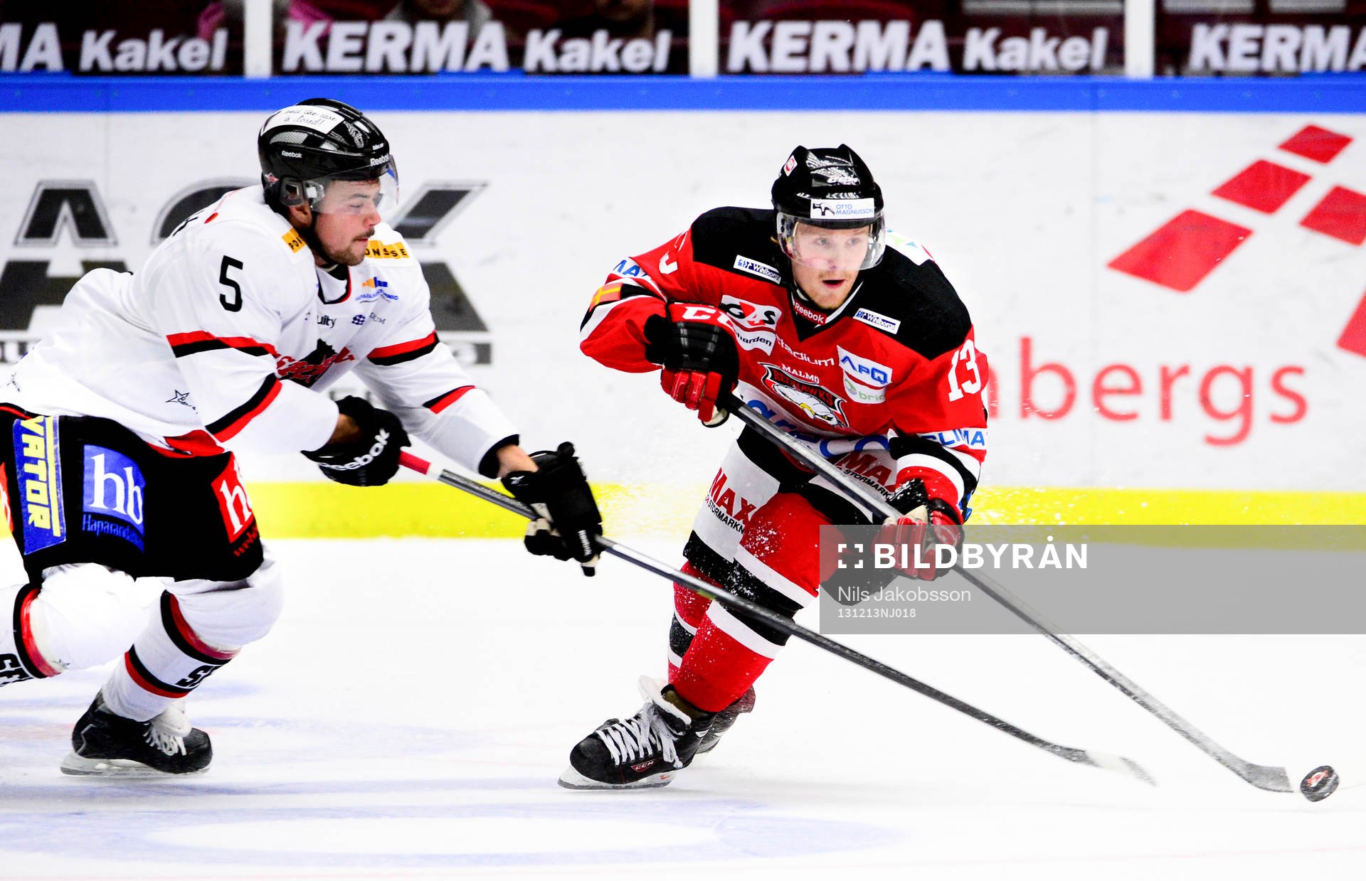 Asplövens Jesper Dahlroth och Malmö Redhawks Sebastian