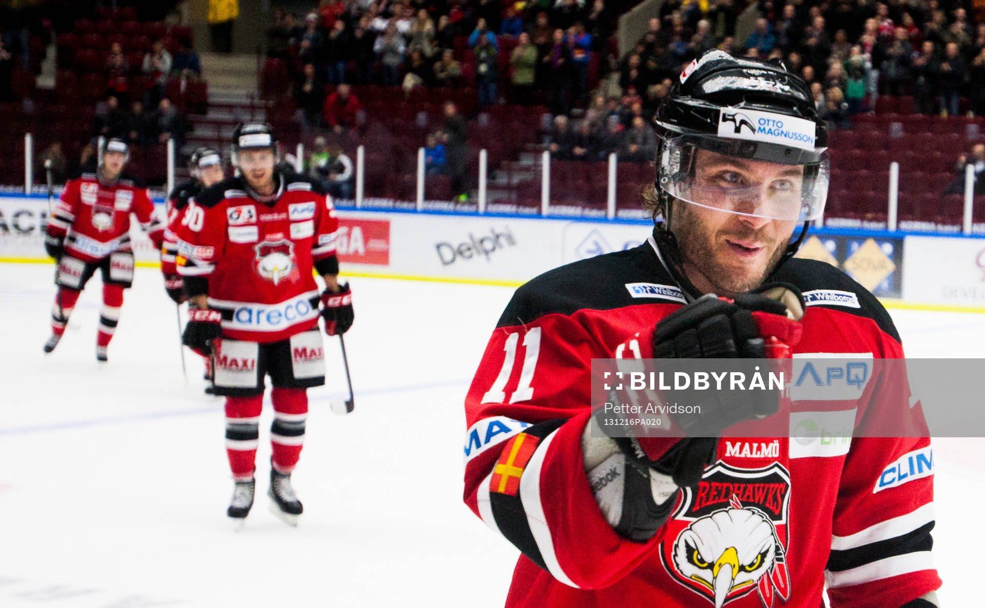 Malmö Redhawks Joey Tentute jublar