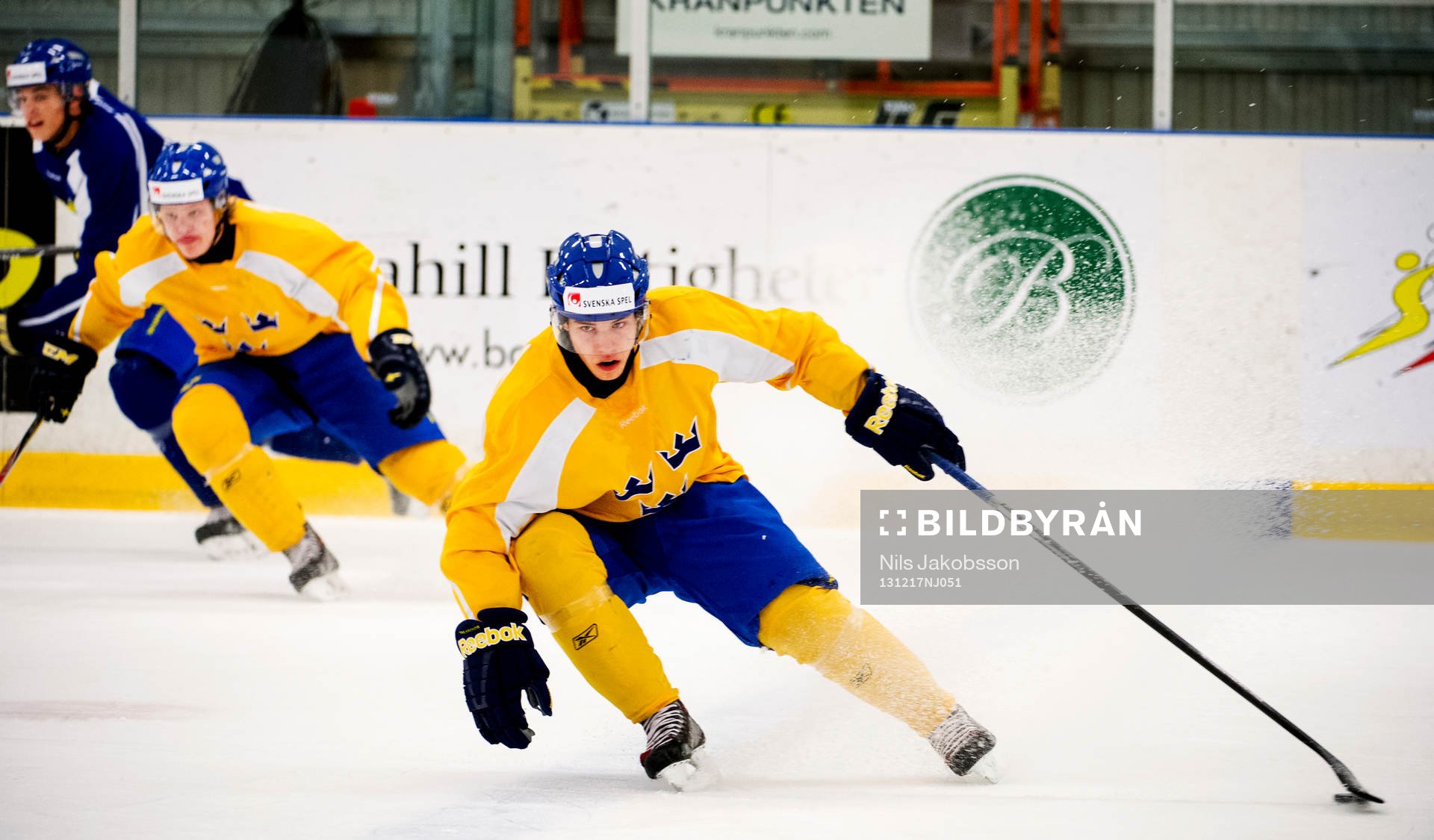 Filip Sandberg när Sveriges JVM-lag tränar
