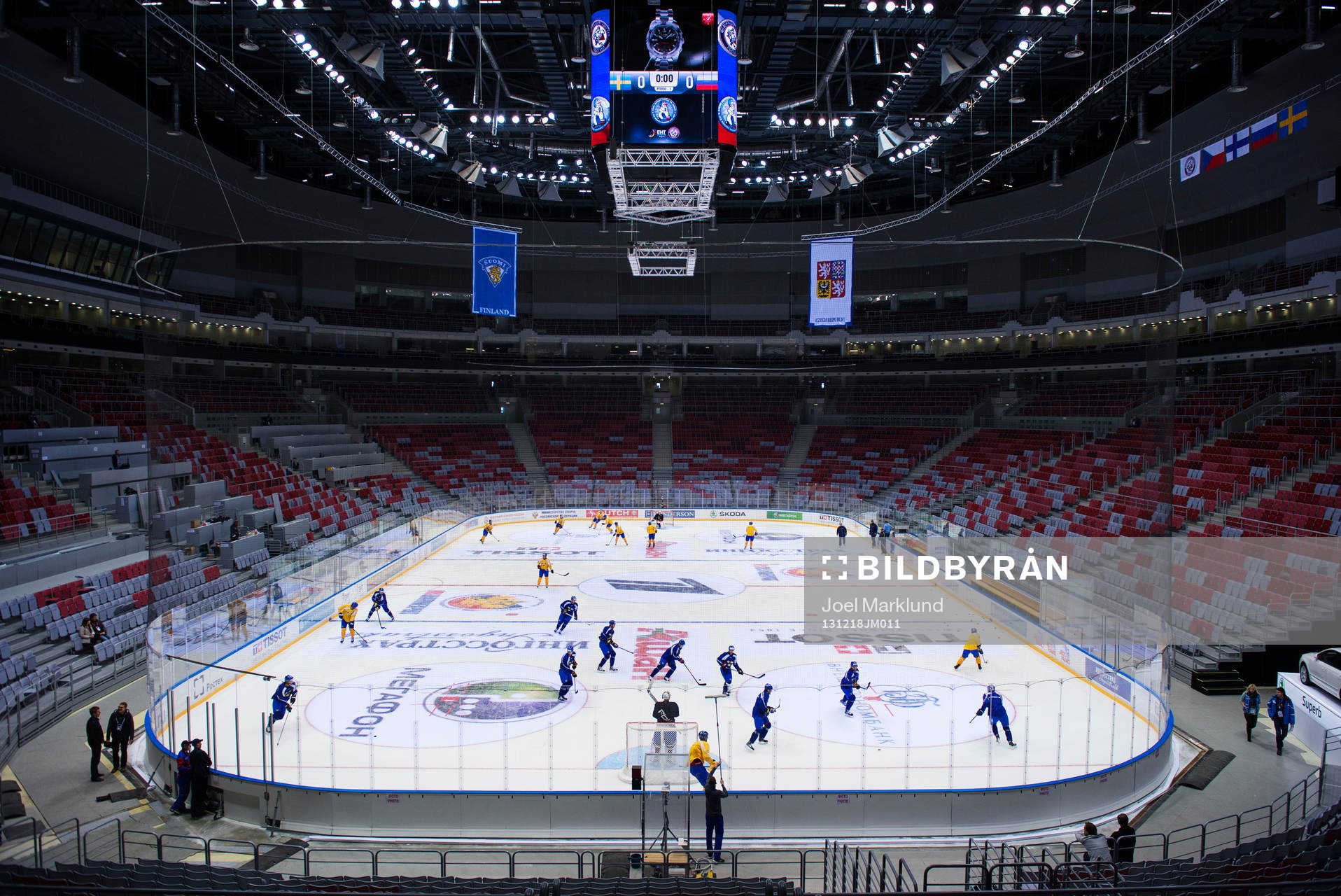 Sveriges ishockeylandslag tränar i Bolshoy Ice Dome