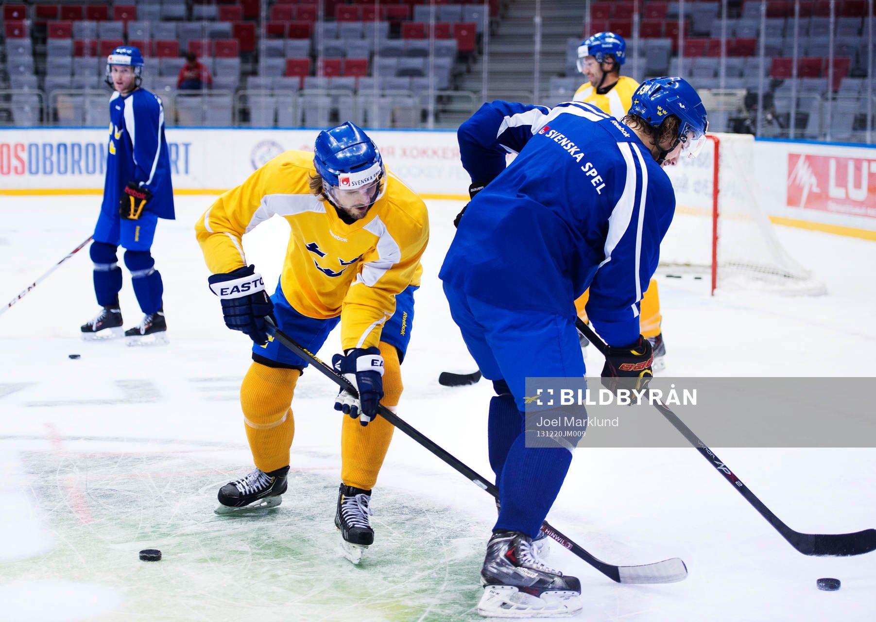 Niklas Persson och Andreas Thuresson på Sveriges träning