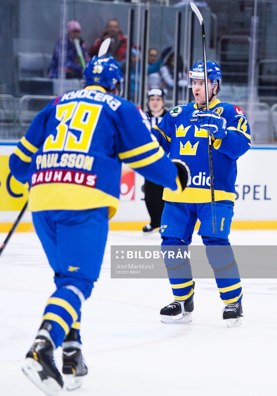 Sveriges Mikael Johansson jublar