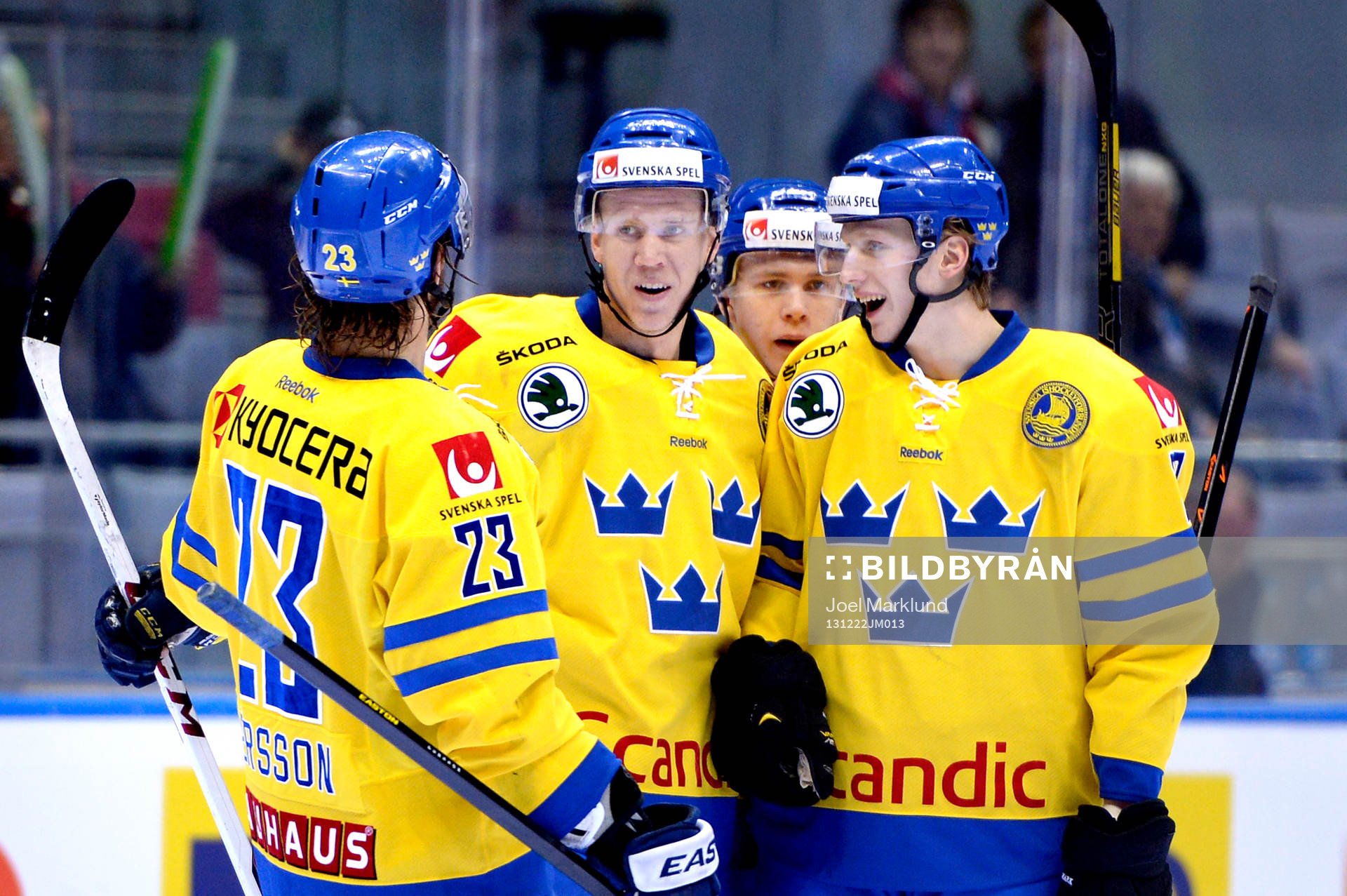 Sveriges Niklas Persson, Andreas Engqvist, William Karlsson