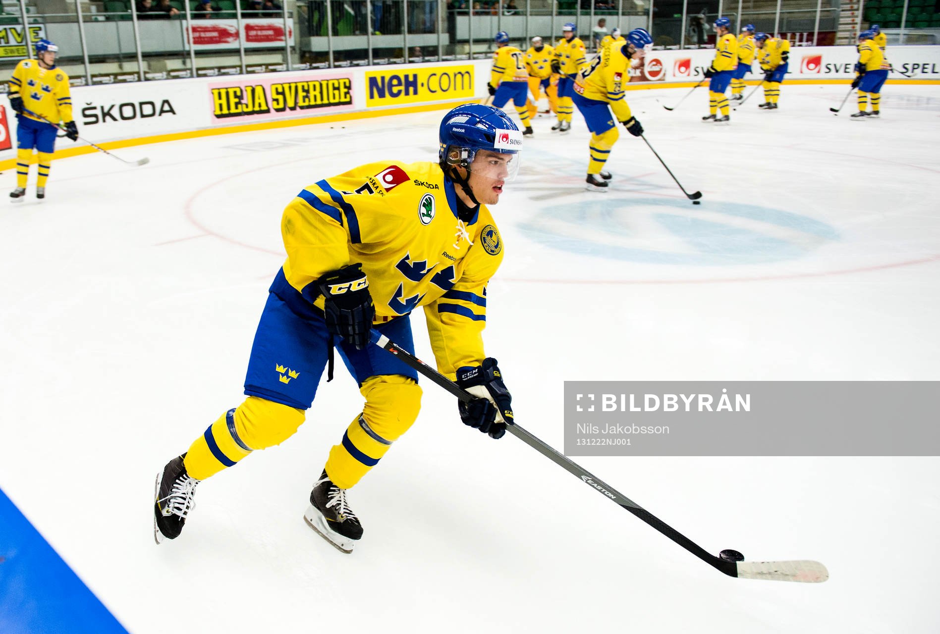 Sveriges Andreas Johnson innan träningsmatchen