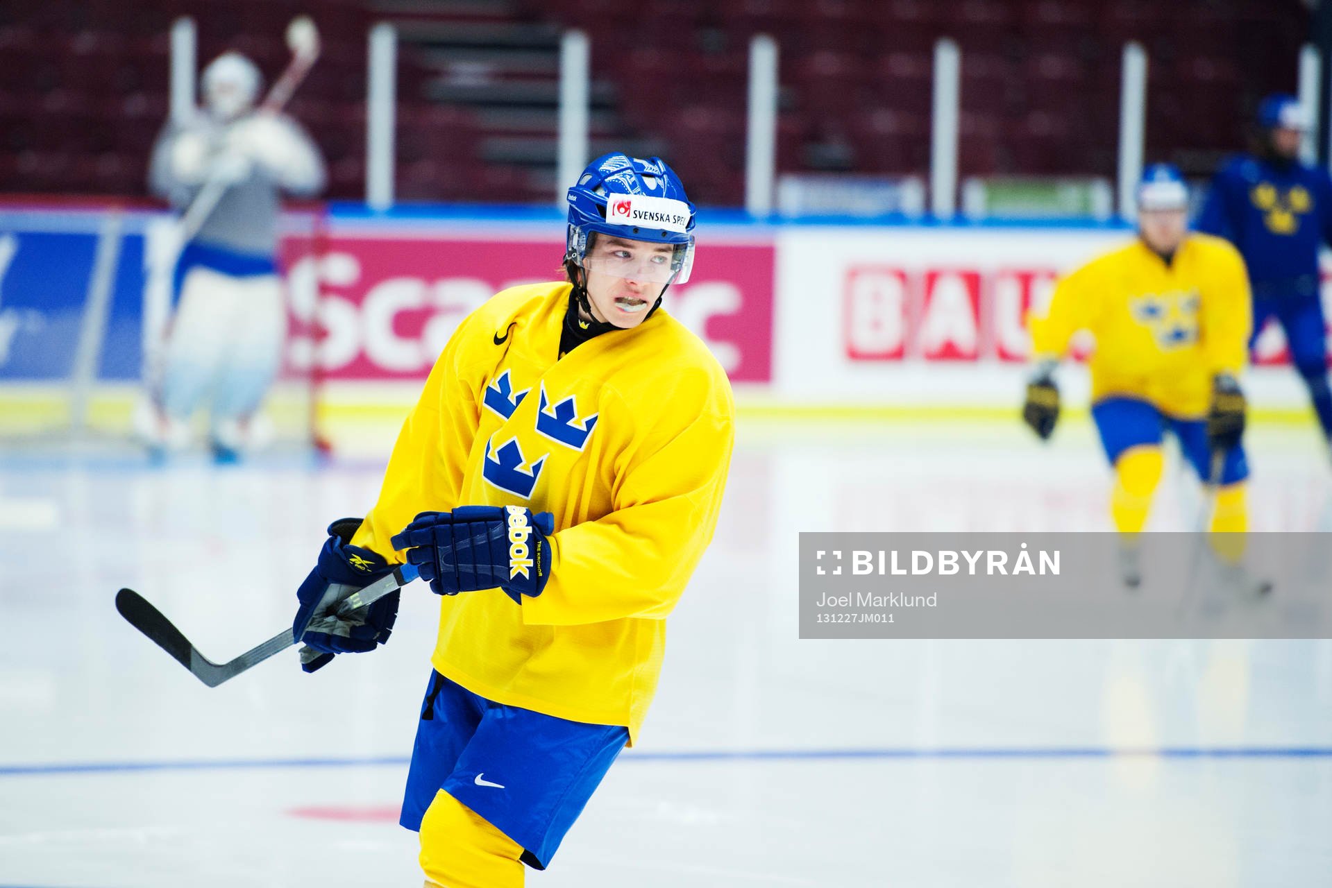 Filip Sandberg på Sveriges träning