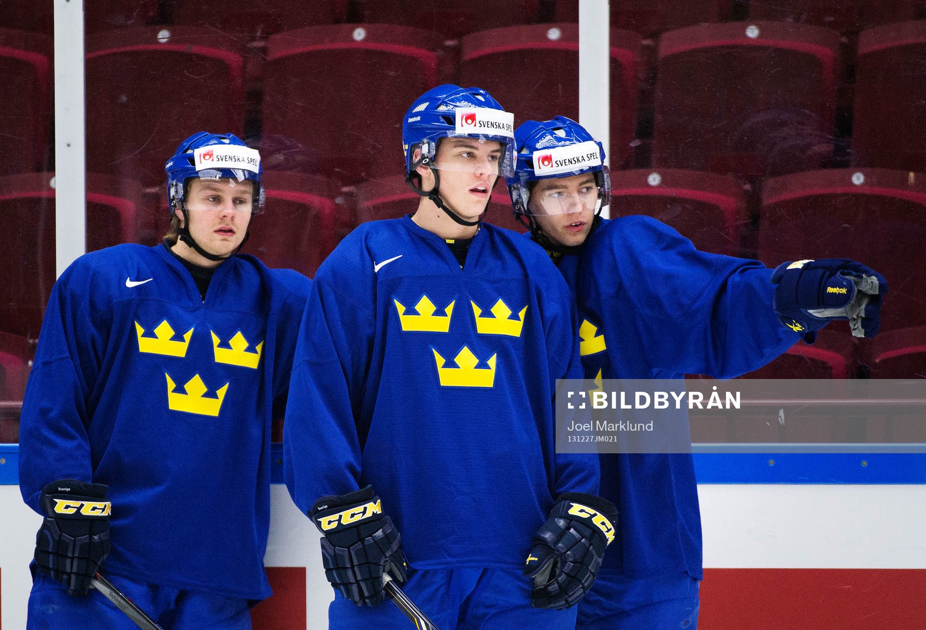 Lucas Wallmark, André Burakovsky och Christian Djoos på