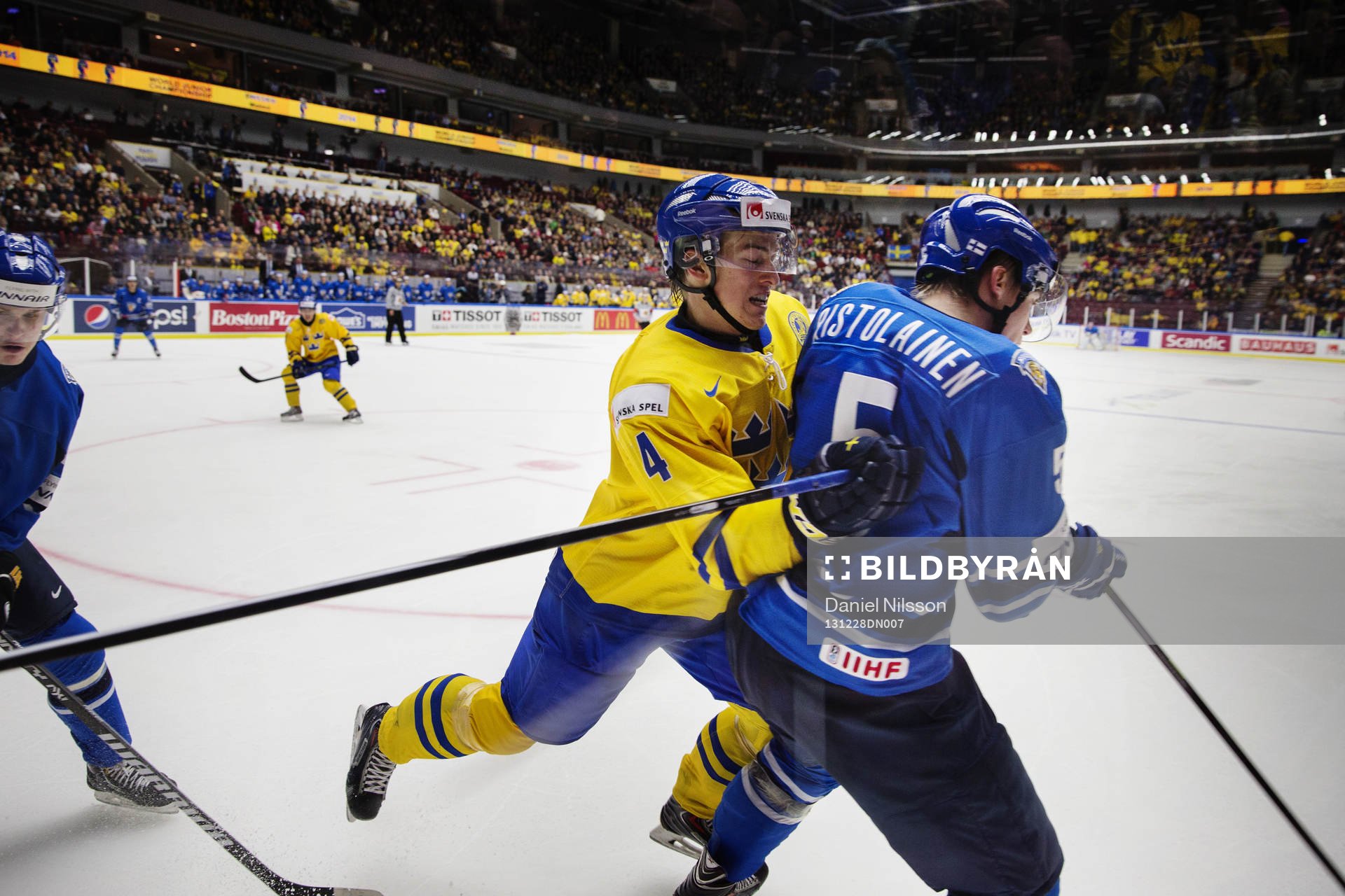 Sveriges Robert Hägg och Finlands Rasmus Ristolainen