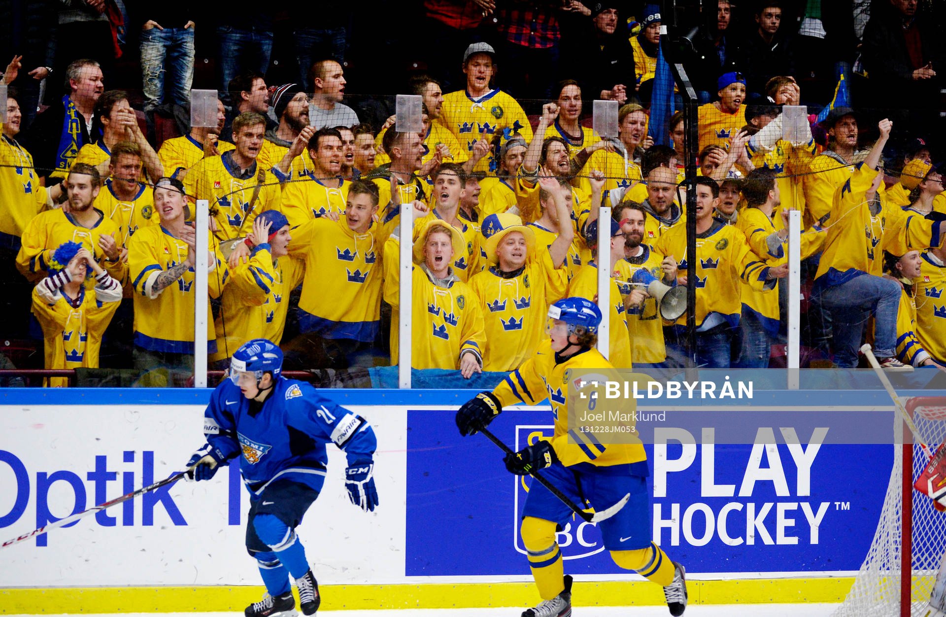 Svenska fans jublar