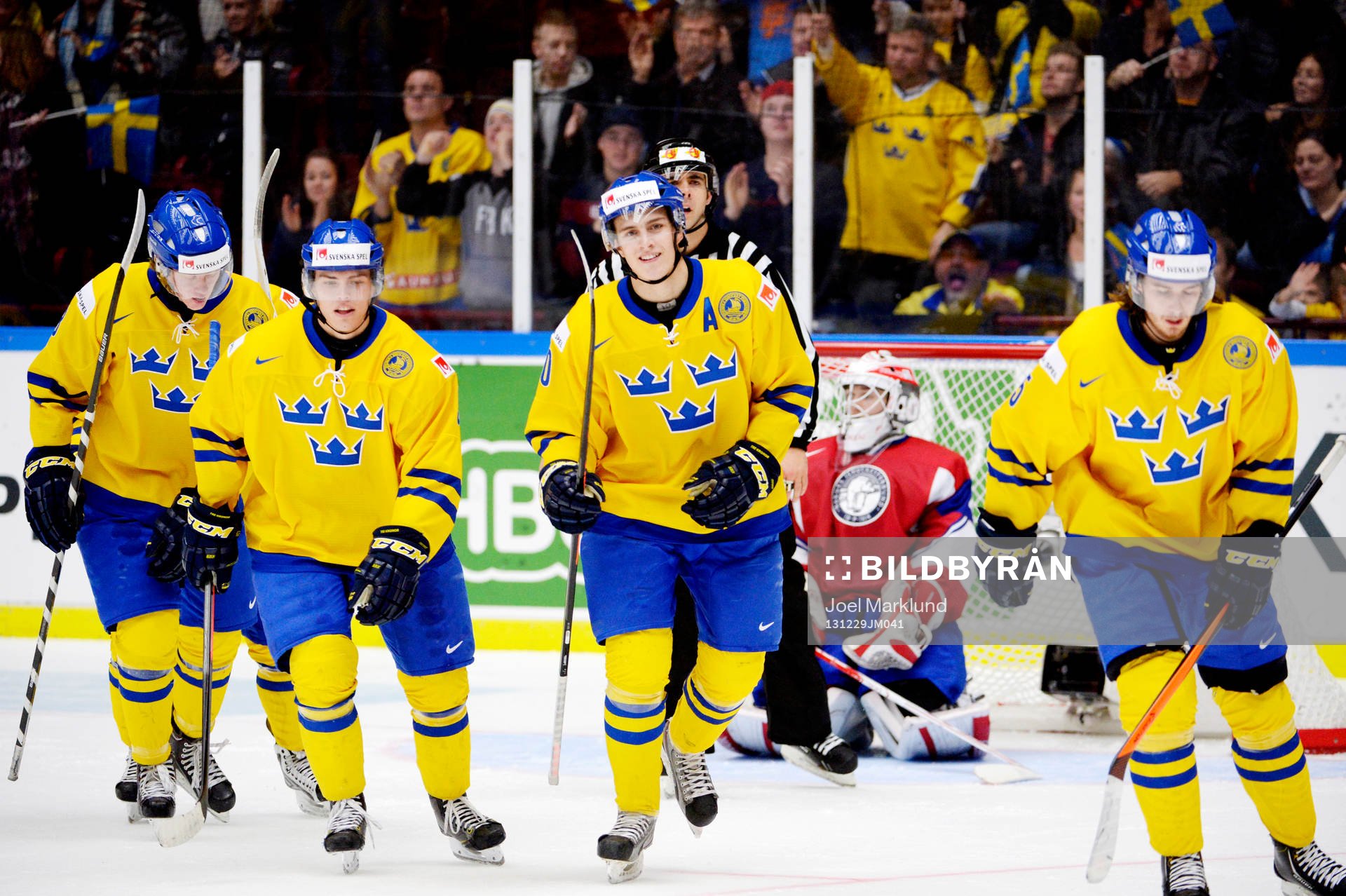 Sveriges Gustav Olofsson, Andreas Johnson och Alexander