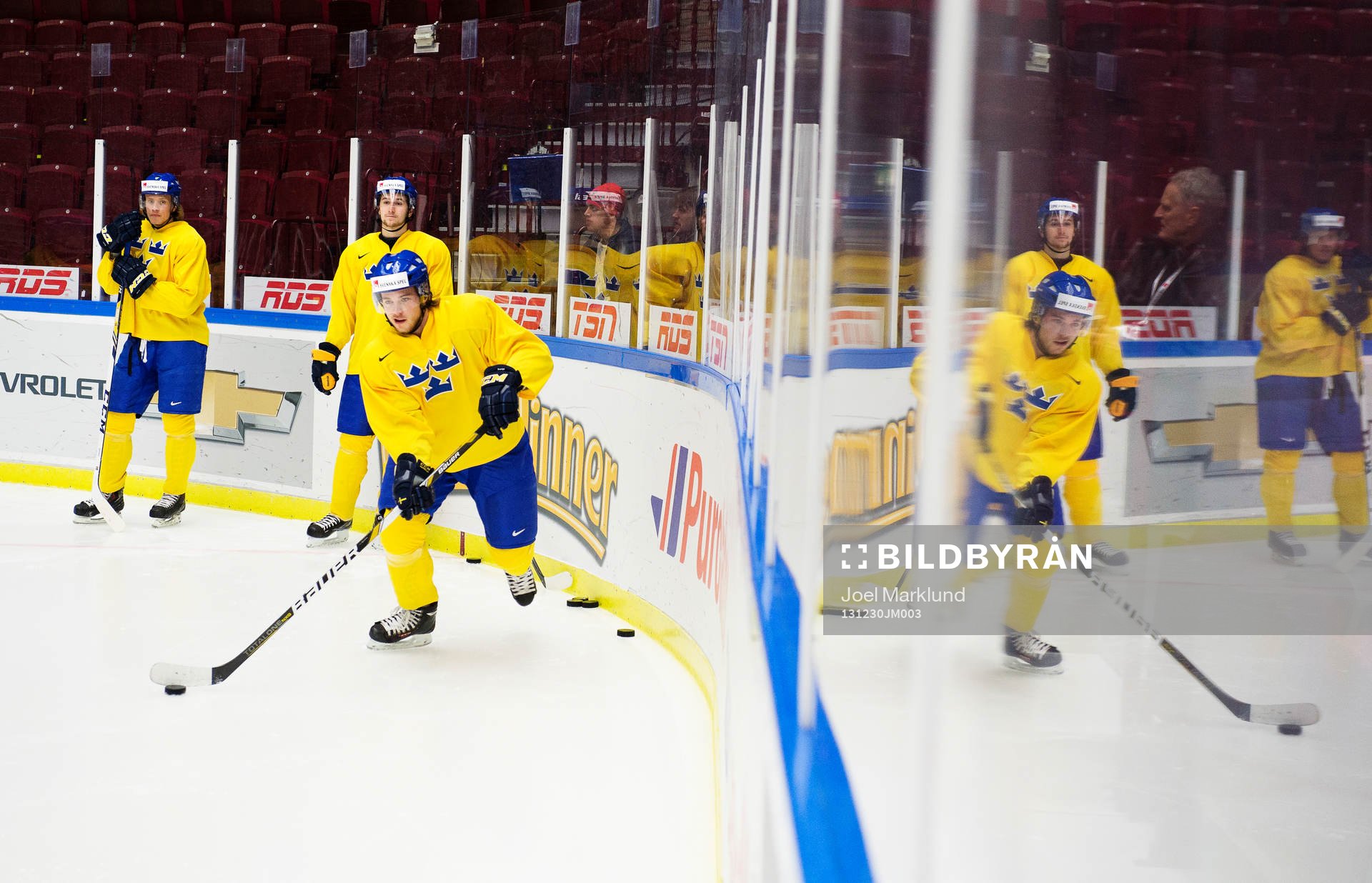 Jacob de la Rose, Filip Forsberg och Elias Lindholm på