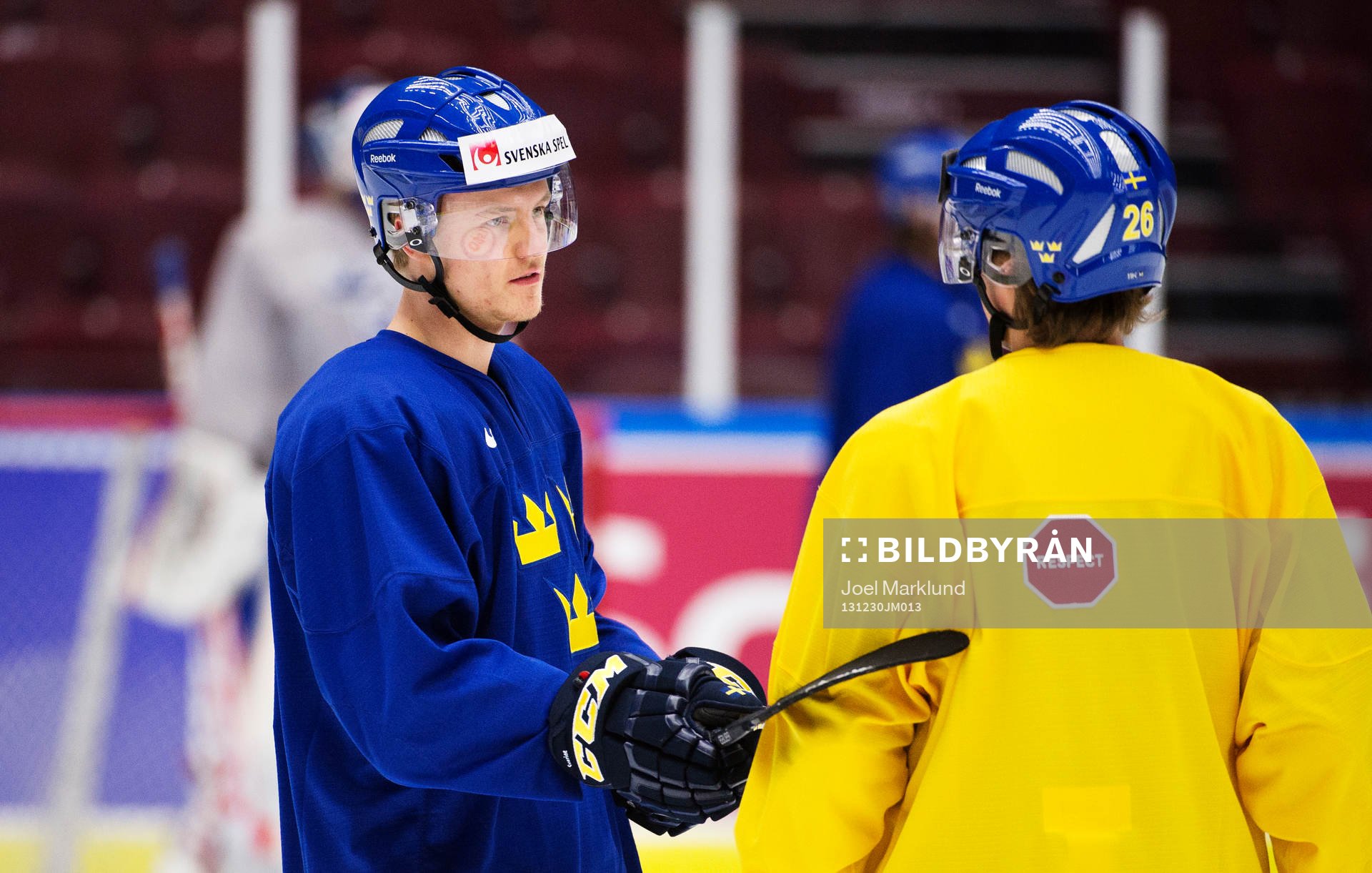 Nick Sörensen och Erik Karlsson på Sveriges träning