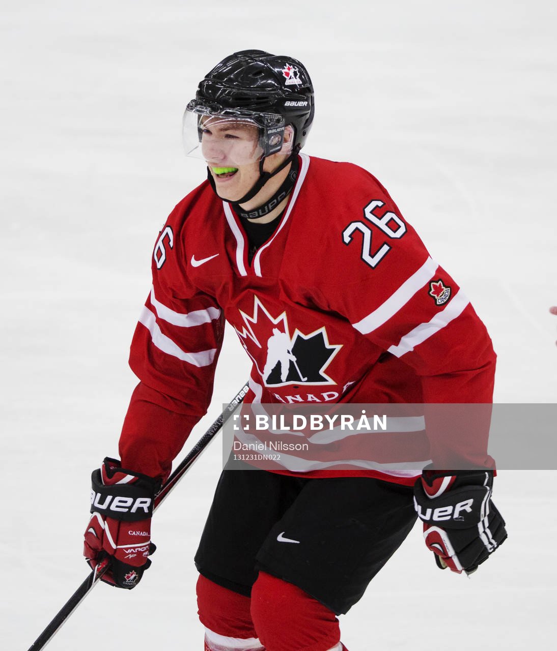 Kanadas Curtis Lazar har gjort 3-1 till Kanada