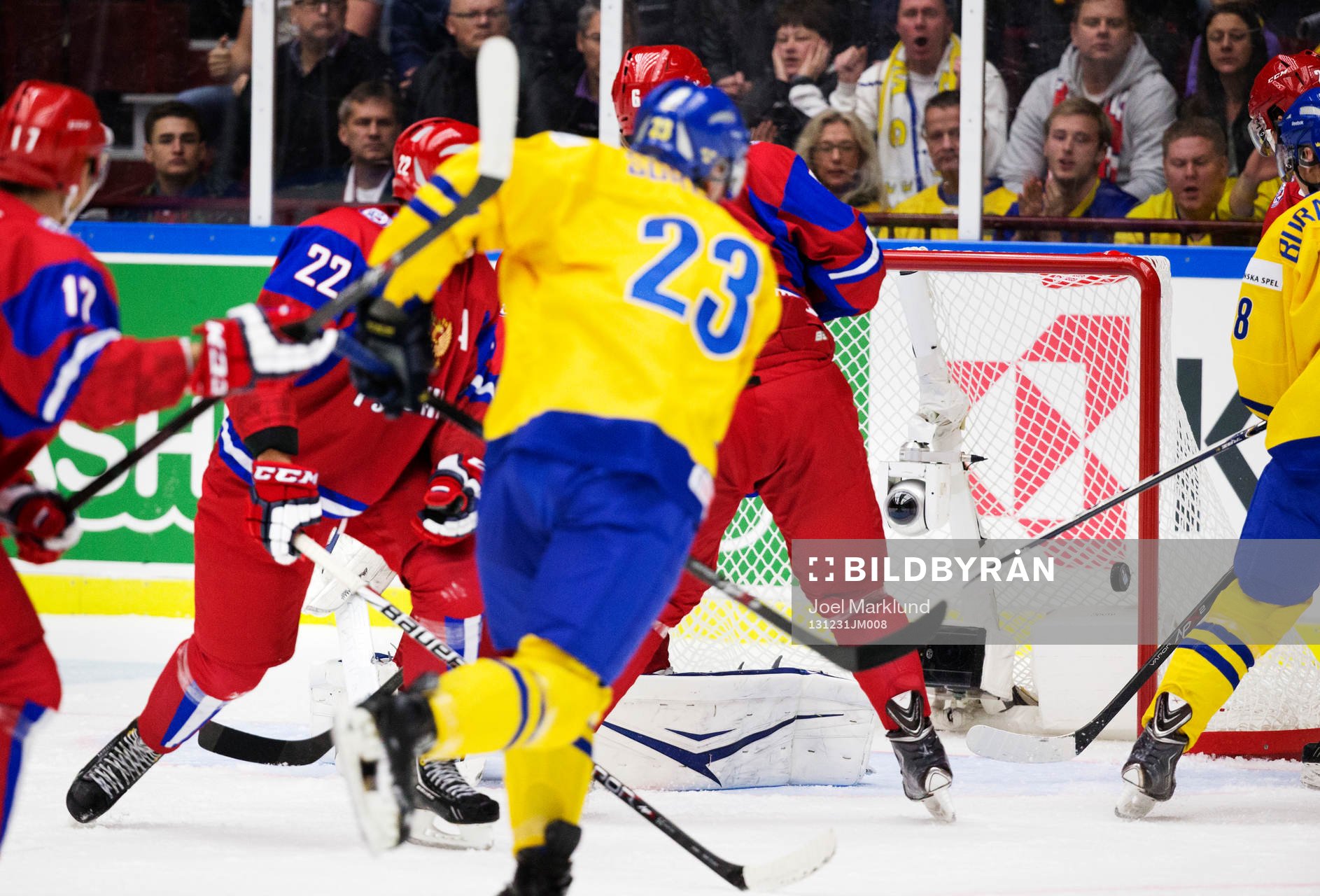 Sveriges Nick Sörensen skjuter in 2-0