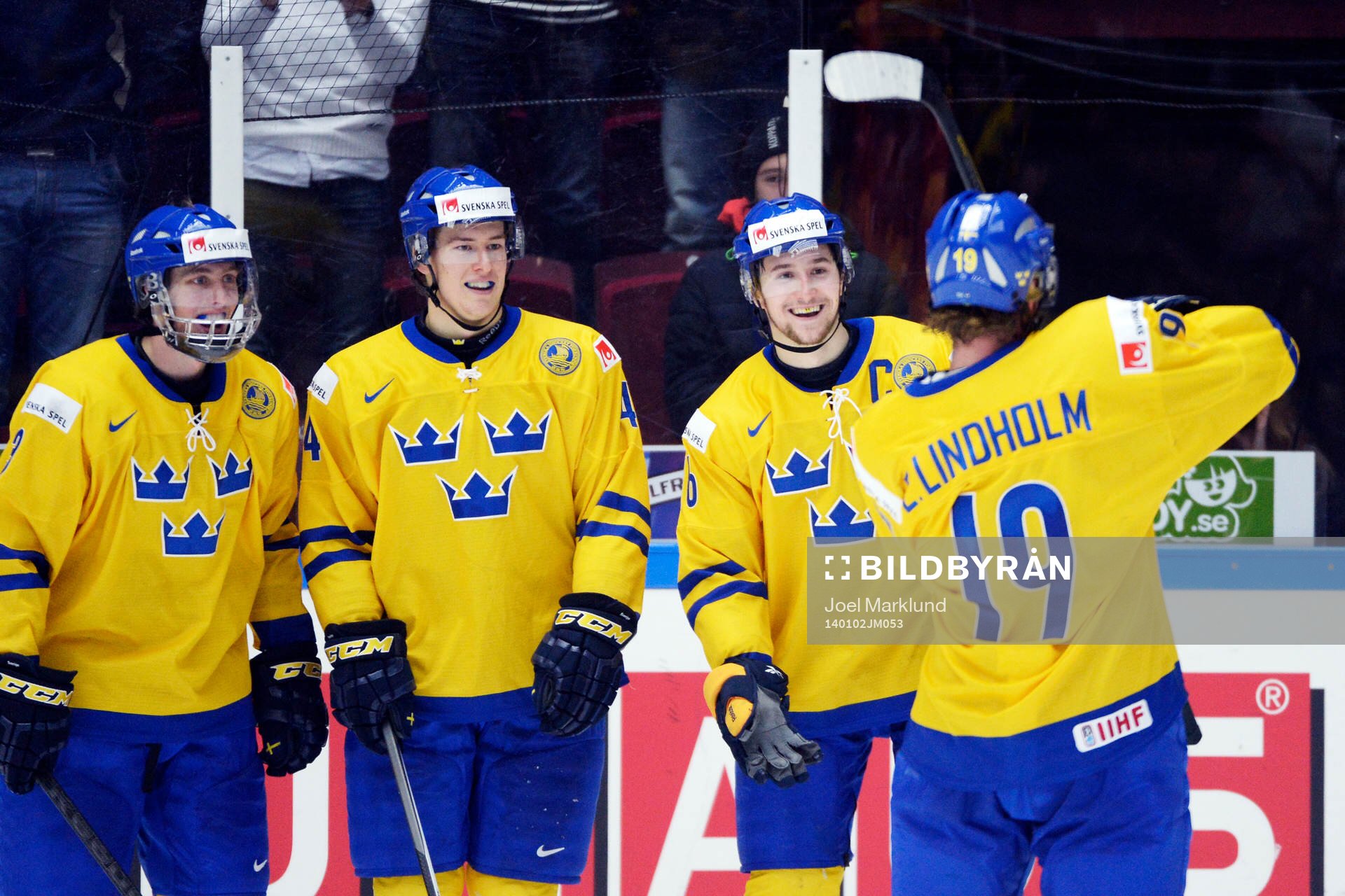Sveriges Robin Norell, Robert Hägg, Filip Forsberg och