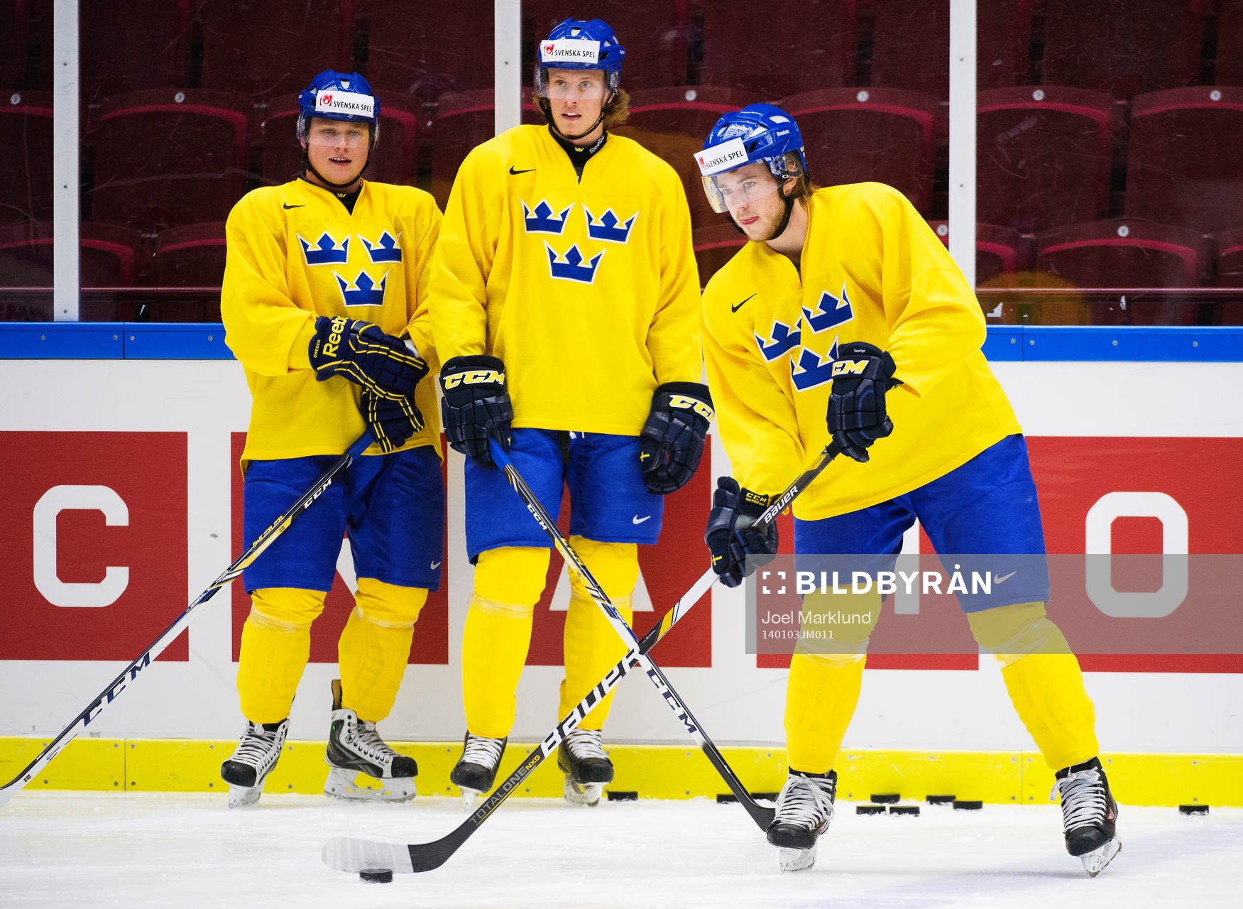 Jesper Pettersson, Jacob de la Rose och Elias Lindholm på