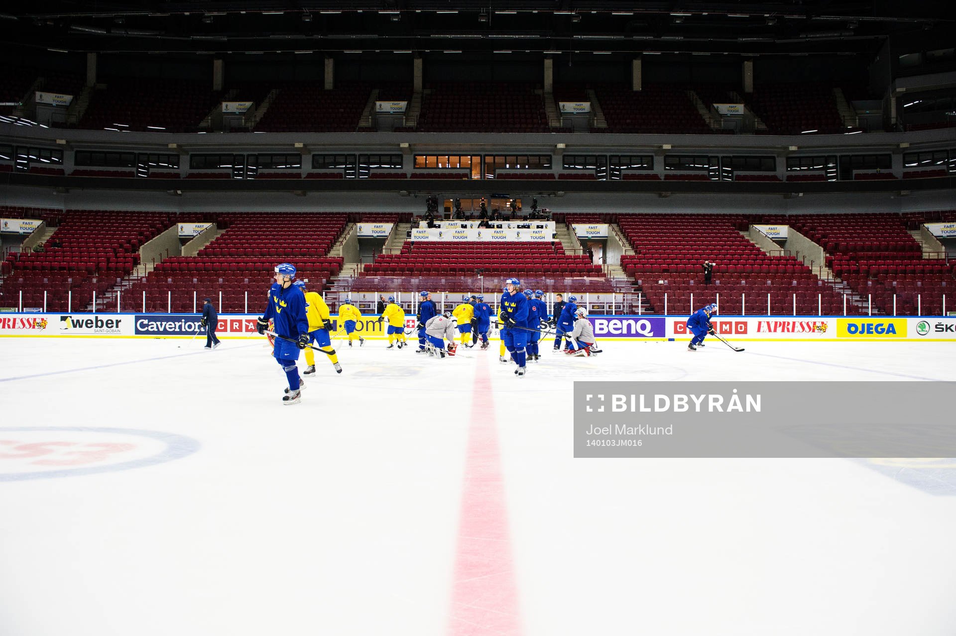 Sveriges lag tränar i Malmö Arena