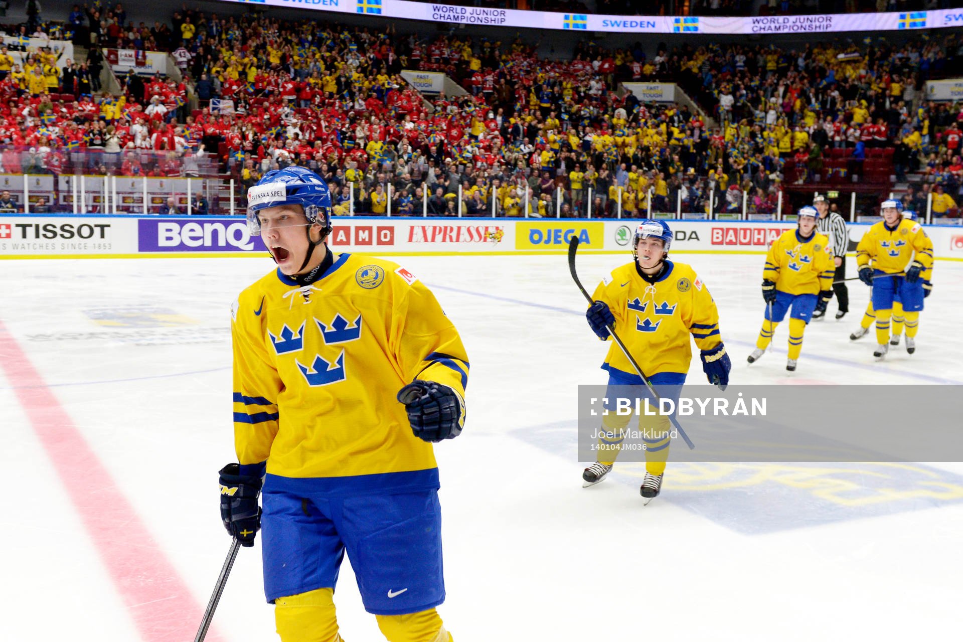 Sveriges Oskar Sundqvist jublar