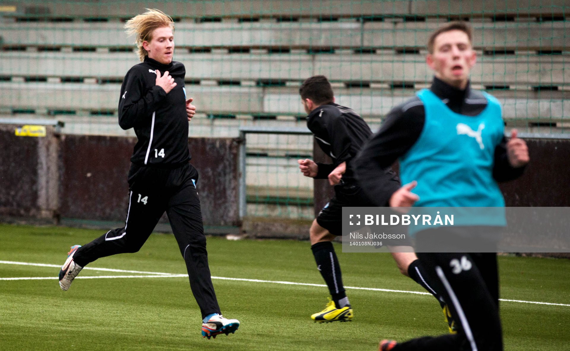Malmö FFs Simon Kroon när Malmö FF tränar sin första