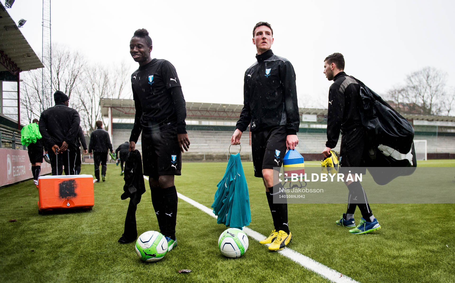 Pa Konate, Alexander Blomqvist, Erdal Rakip när Malmö FF