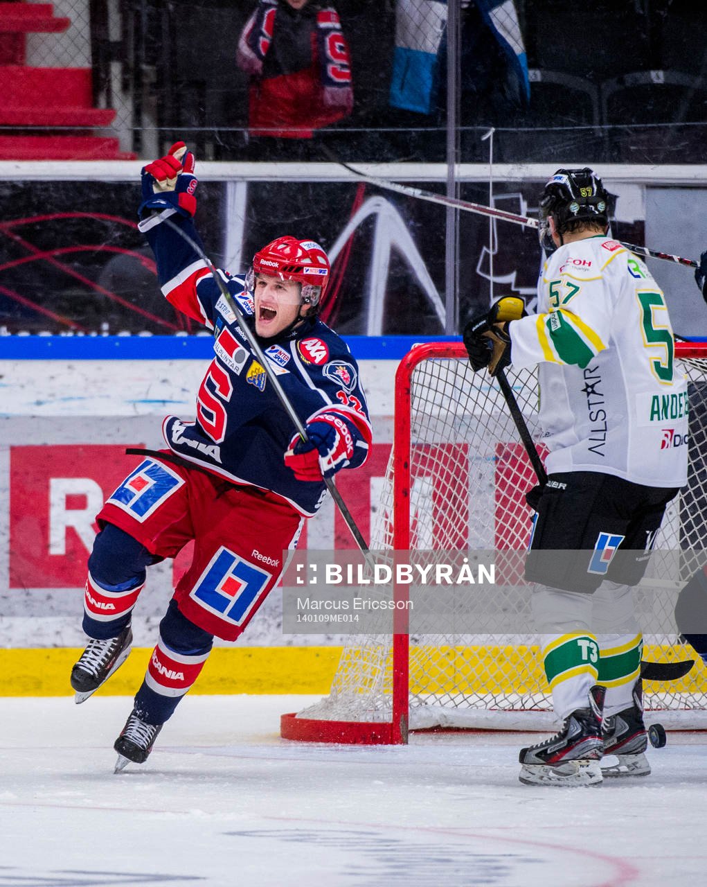 Södertäljes Jesper Thörnberg jublar