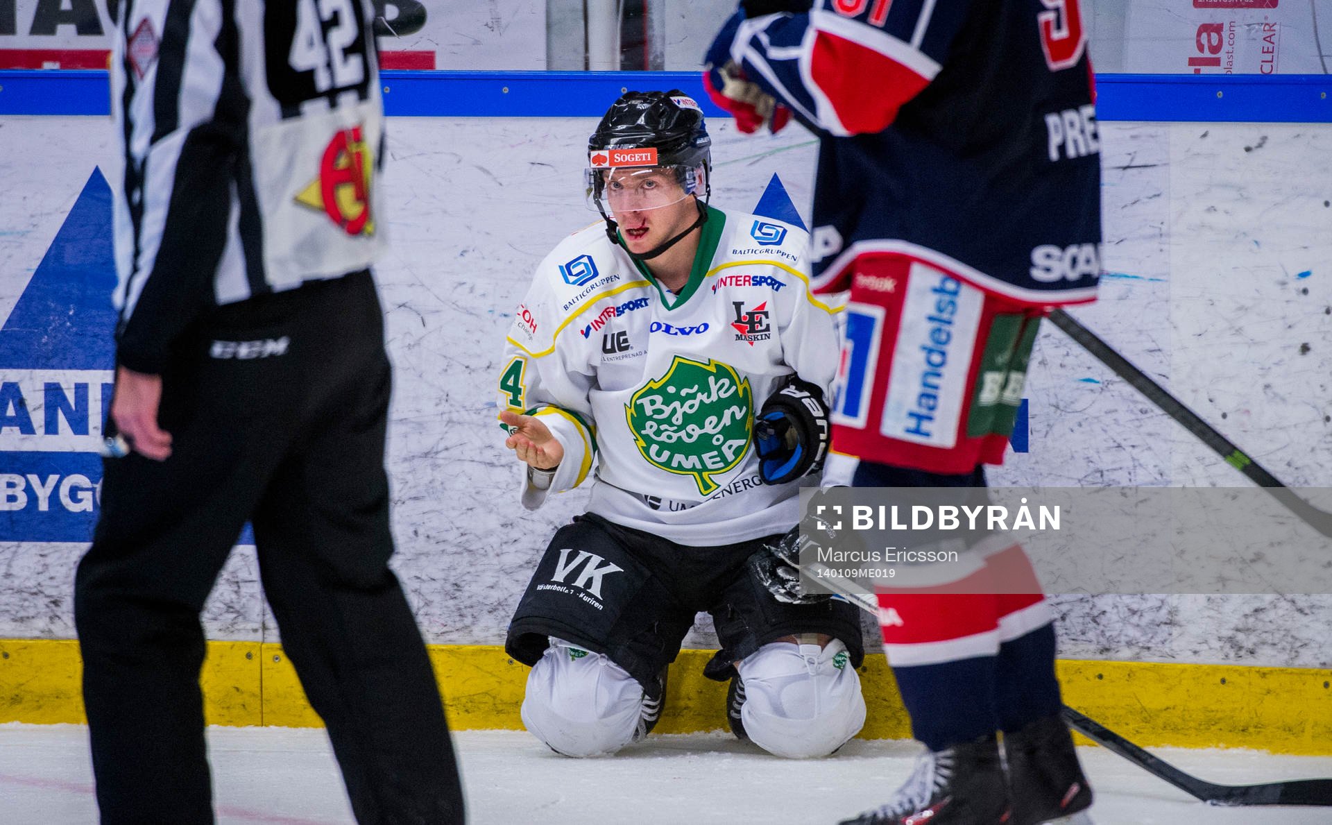Björklövens Jon Palmebjörk blöder