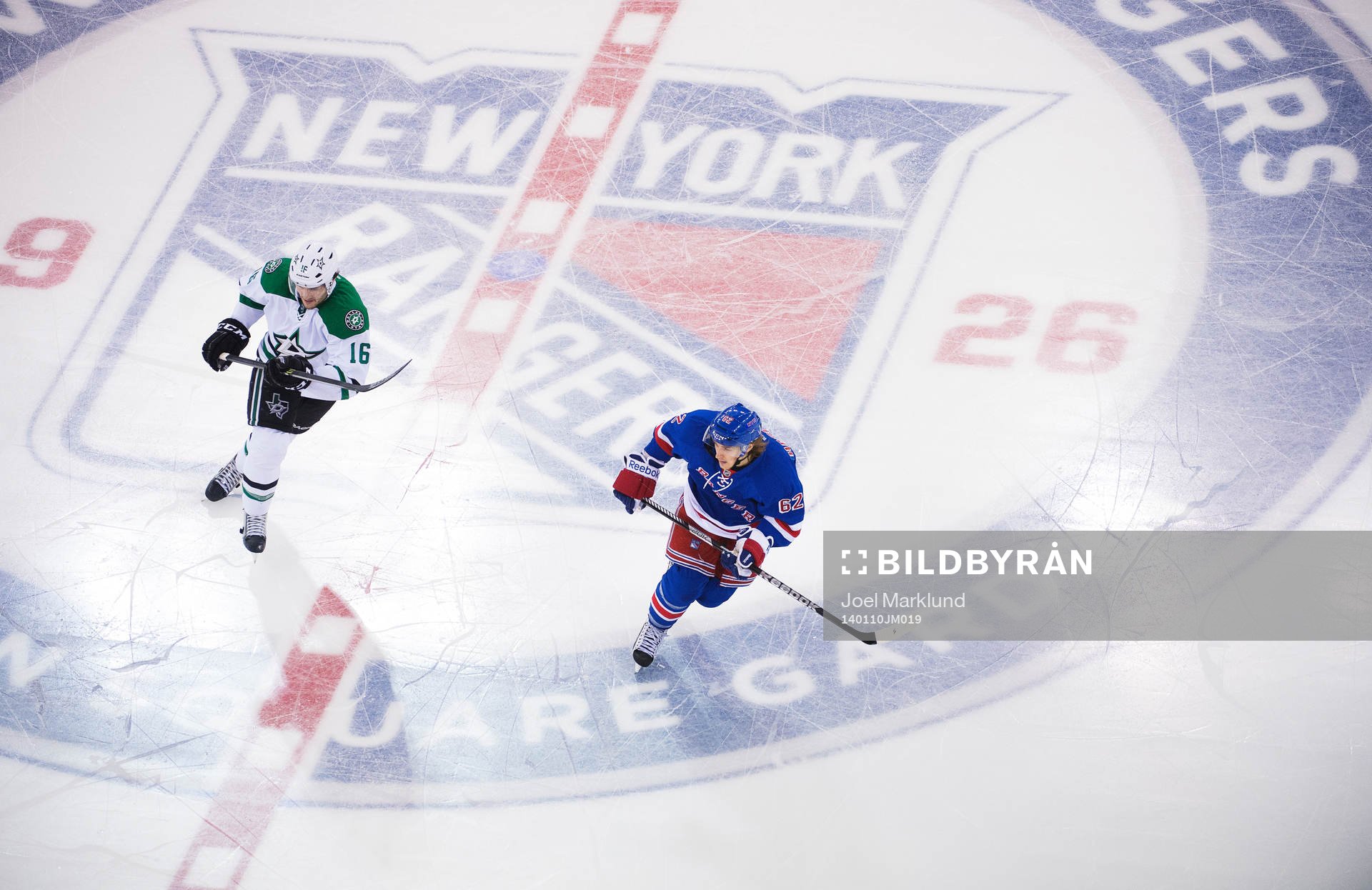 Dallas Ryan Garbutt och New Yorks Carl Hagelin