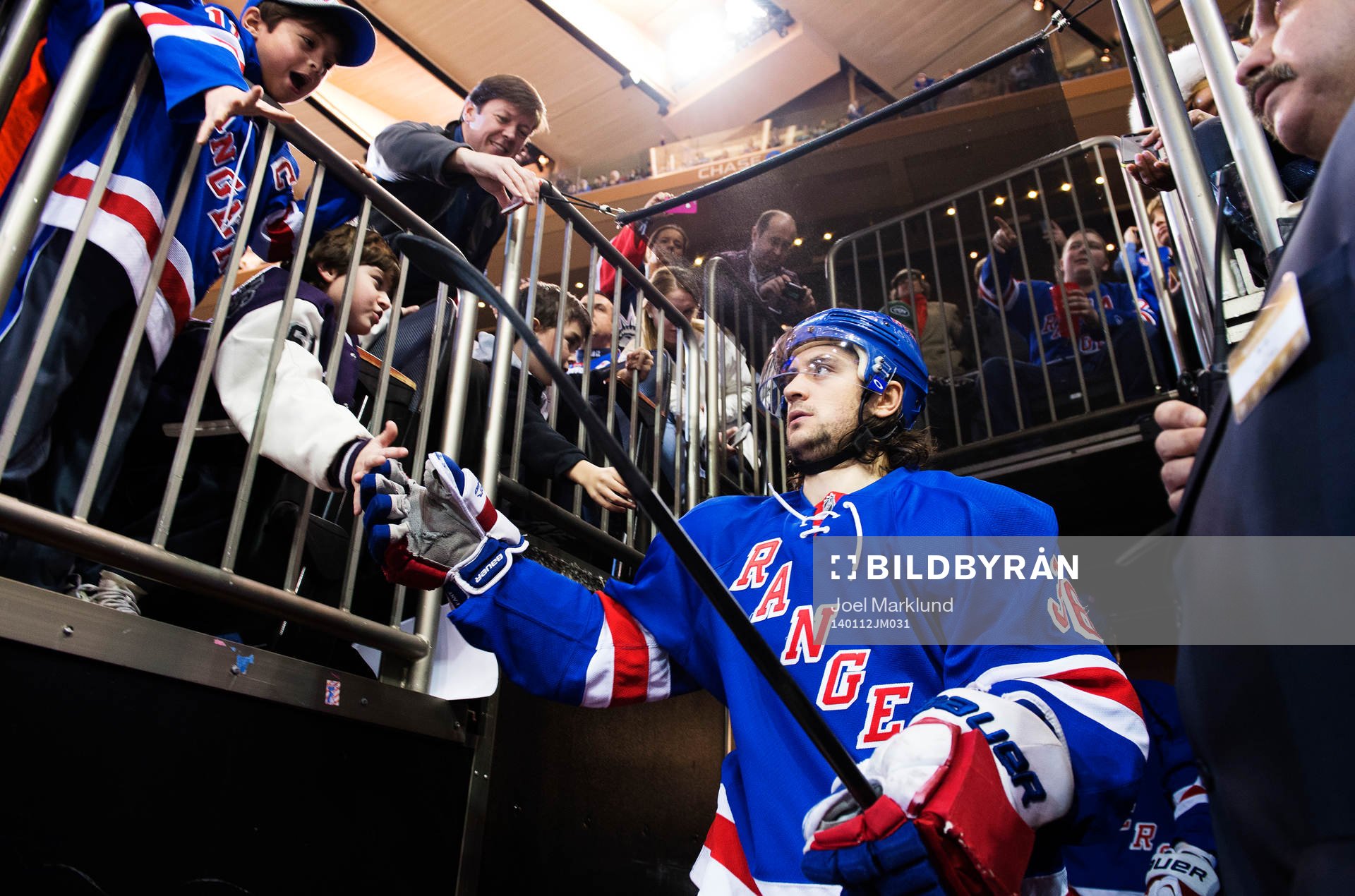 New Yorks Mats Zuccarello gör entré till ishockeymatchen